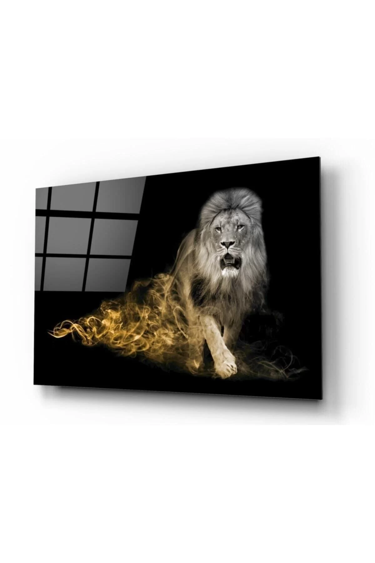 Lion Glass Painting