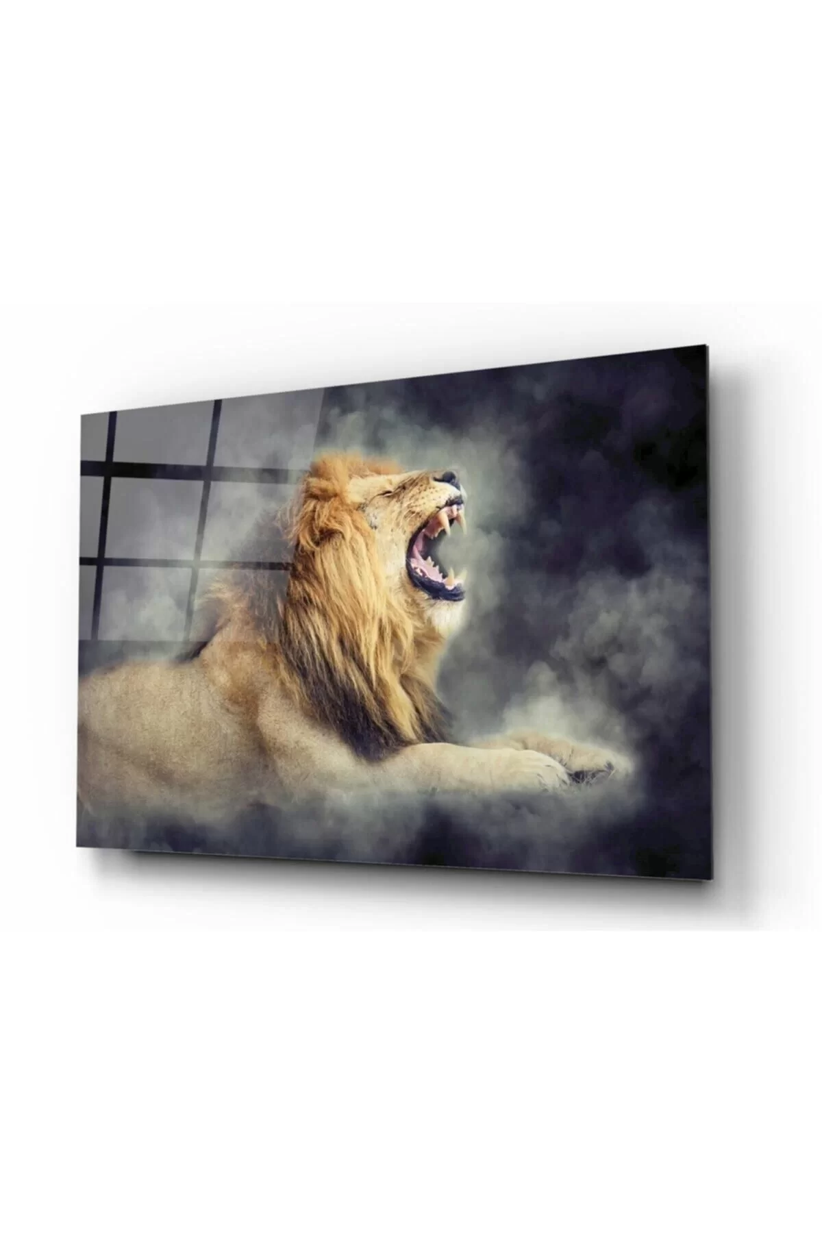 Lion Glass Painting