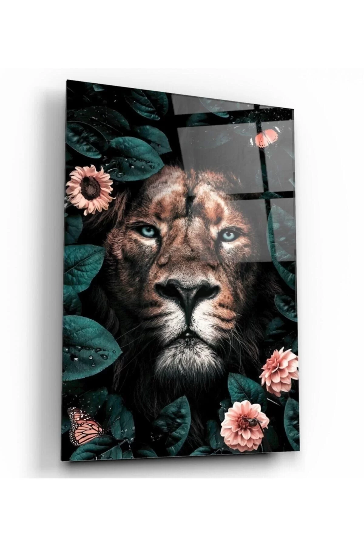 Lion Glass Painting