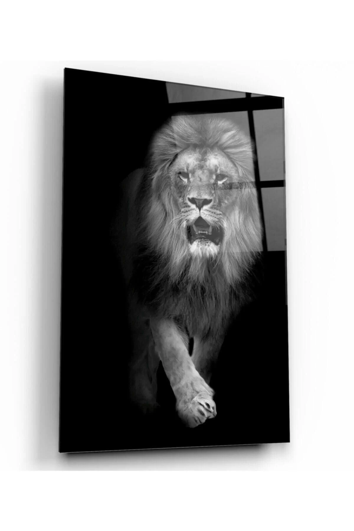 Lion Glass Painting