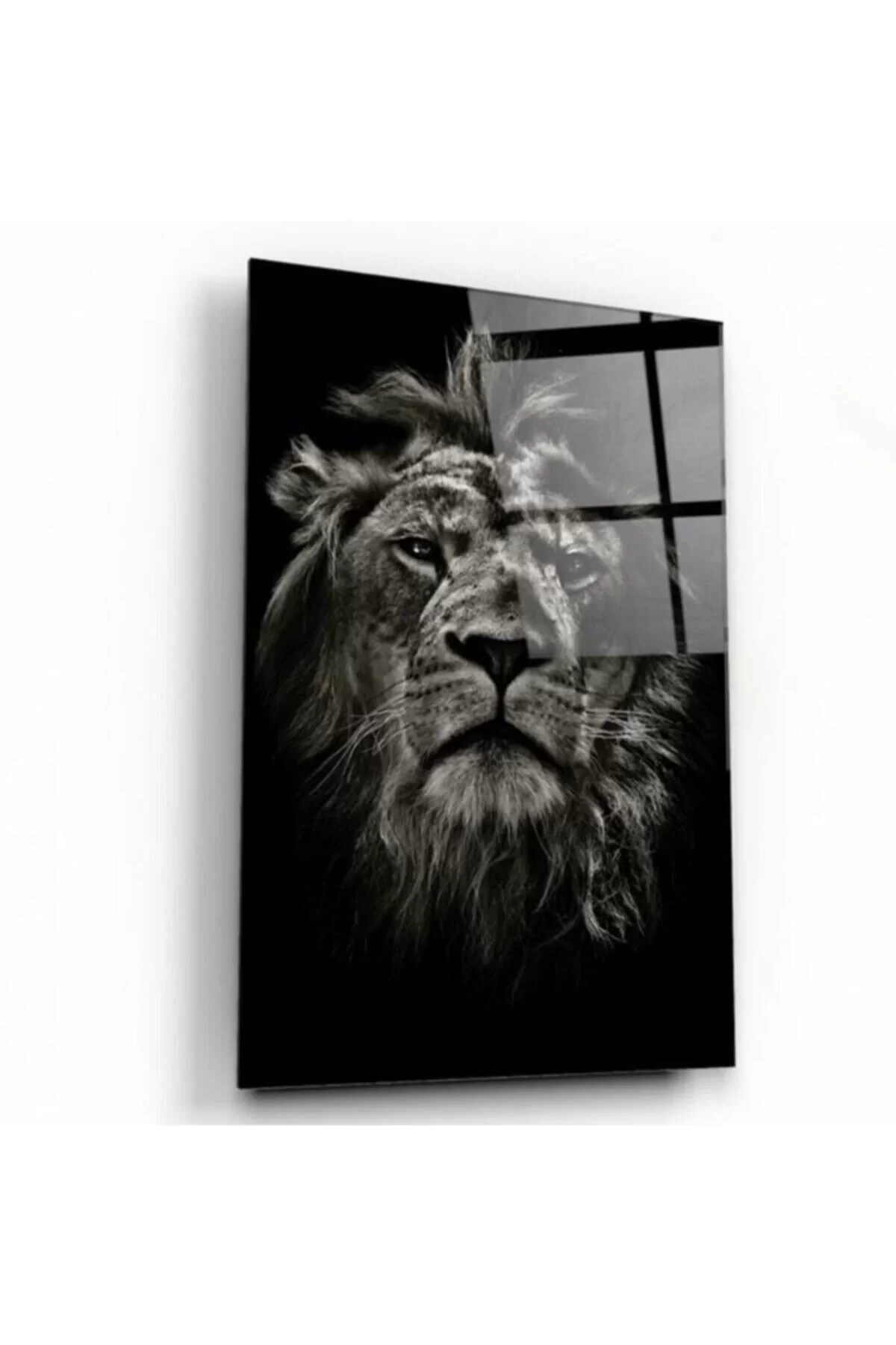 Lion Glass Painting