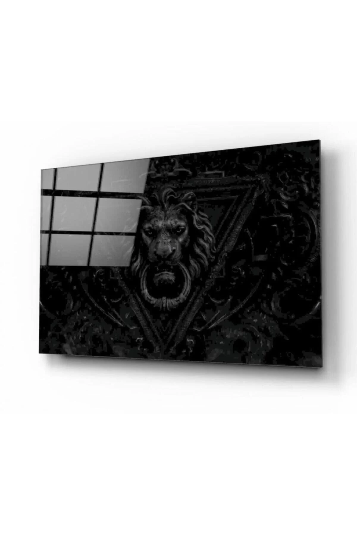 Lion Glass Painting