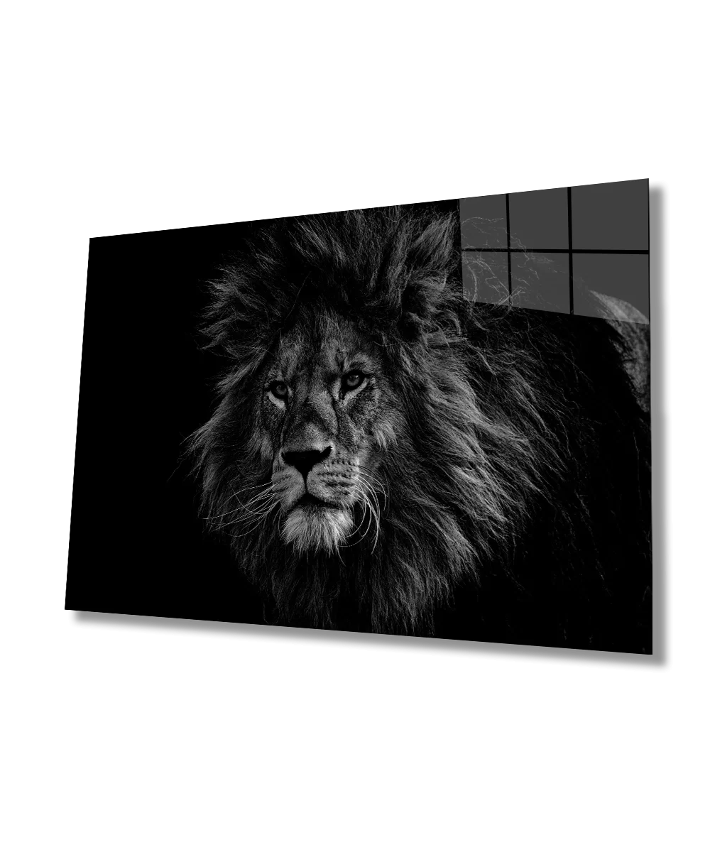 Lion Animal Glass Painting