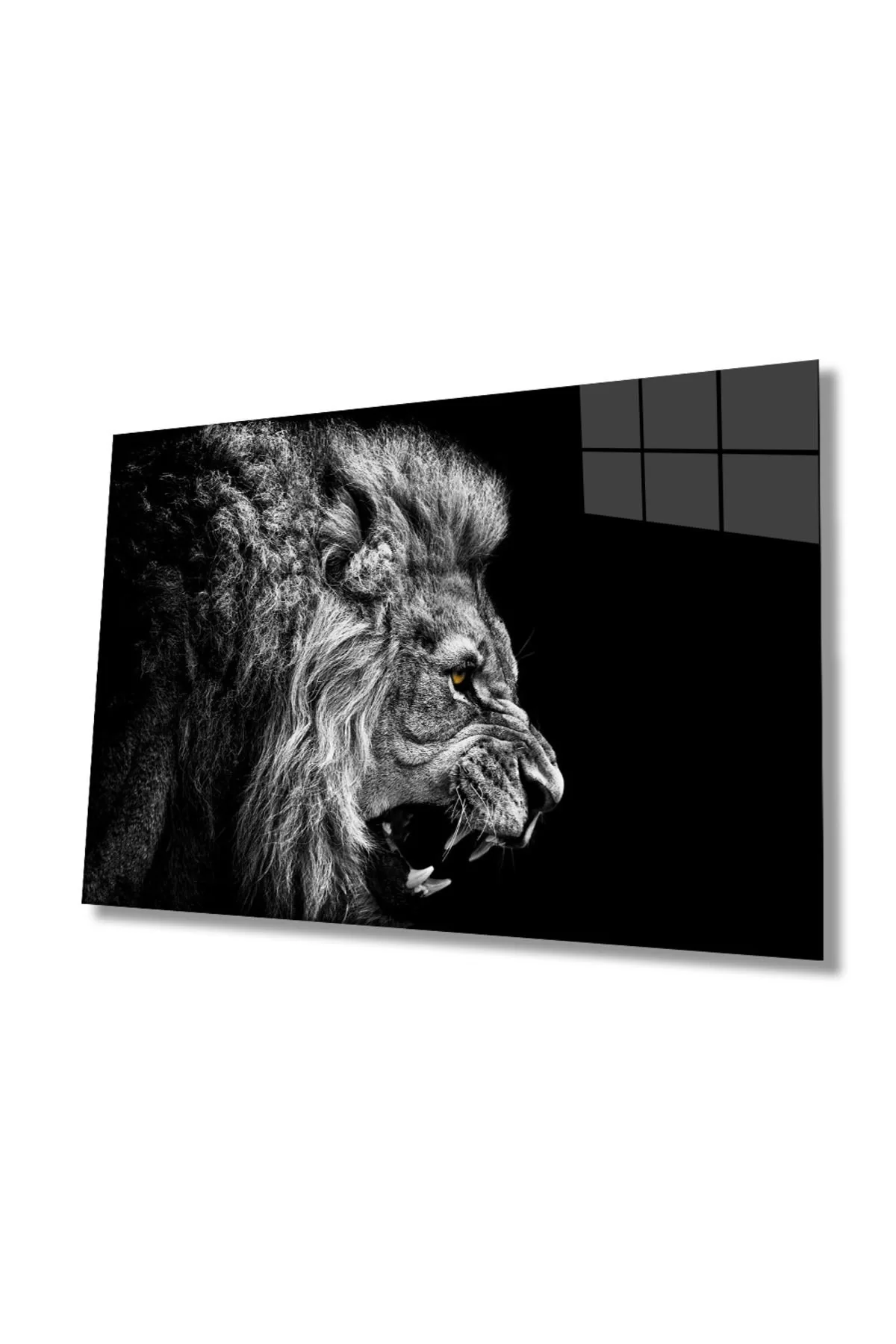 Lion Animal Glass Painting 4mm Durable Tempered Glass