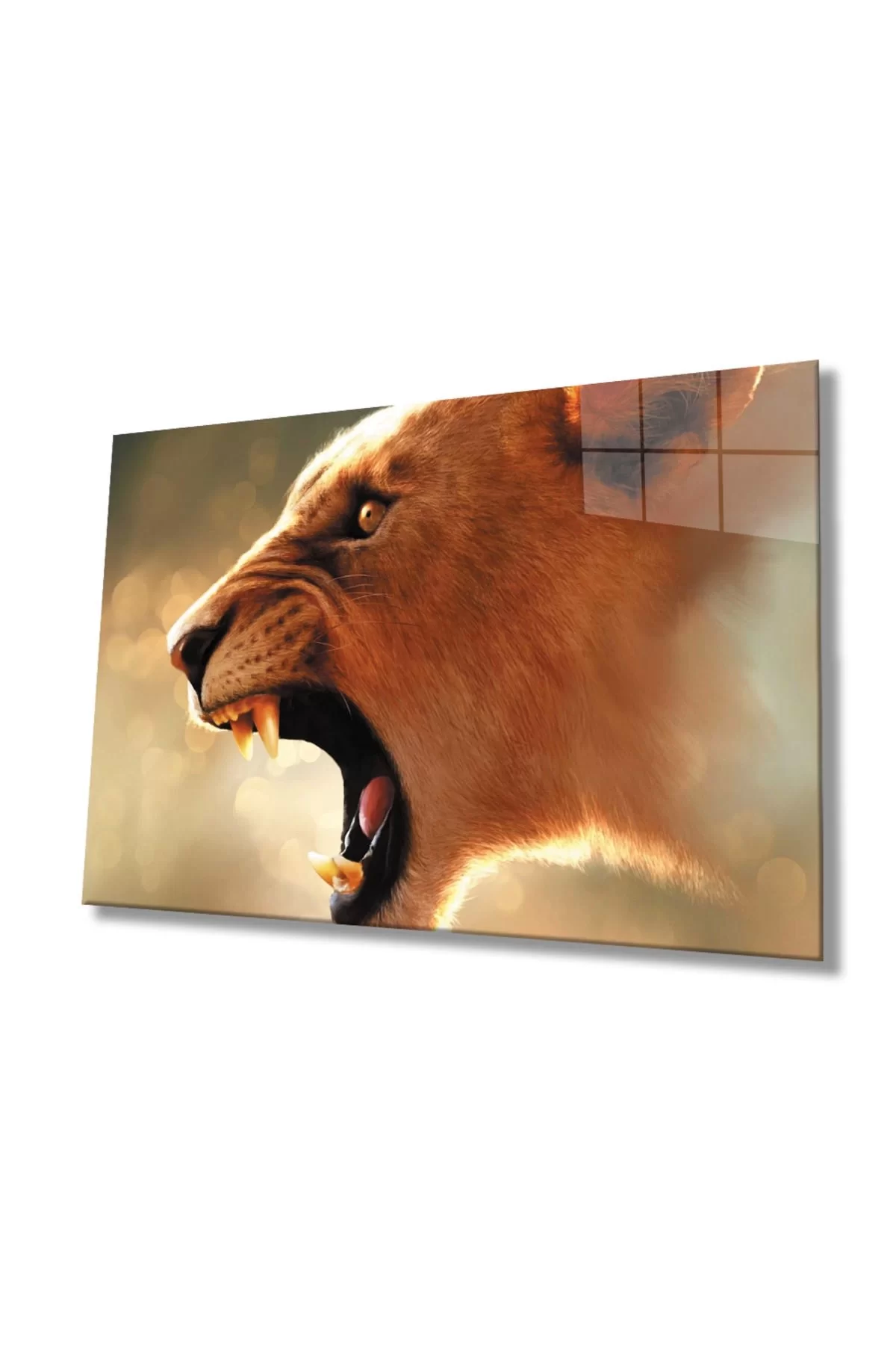 Lion Animal Glass Painting 4mm Durable Tempered Glass