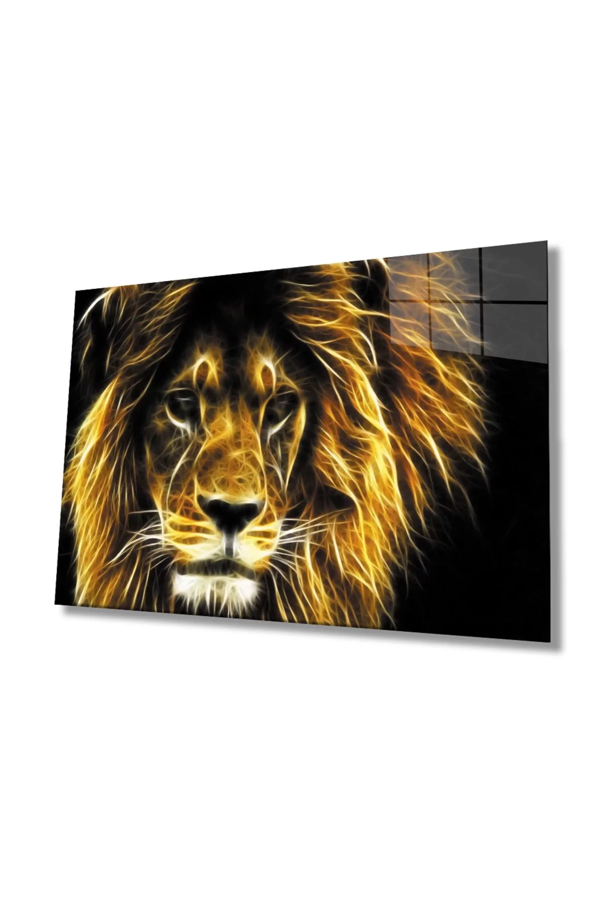 Lion Animal Glass Painting 4mm Durable Tempered Glass