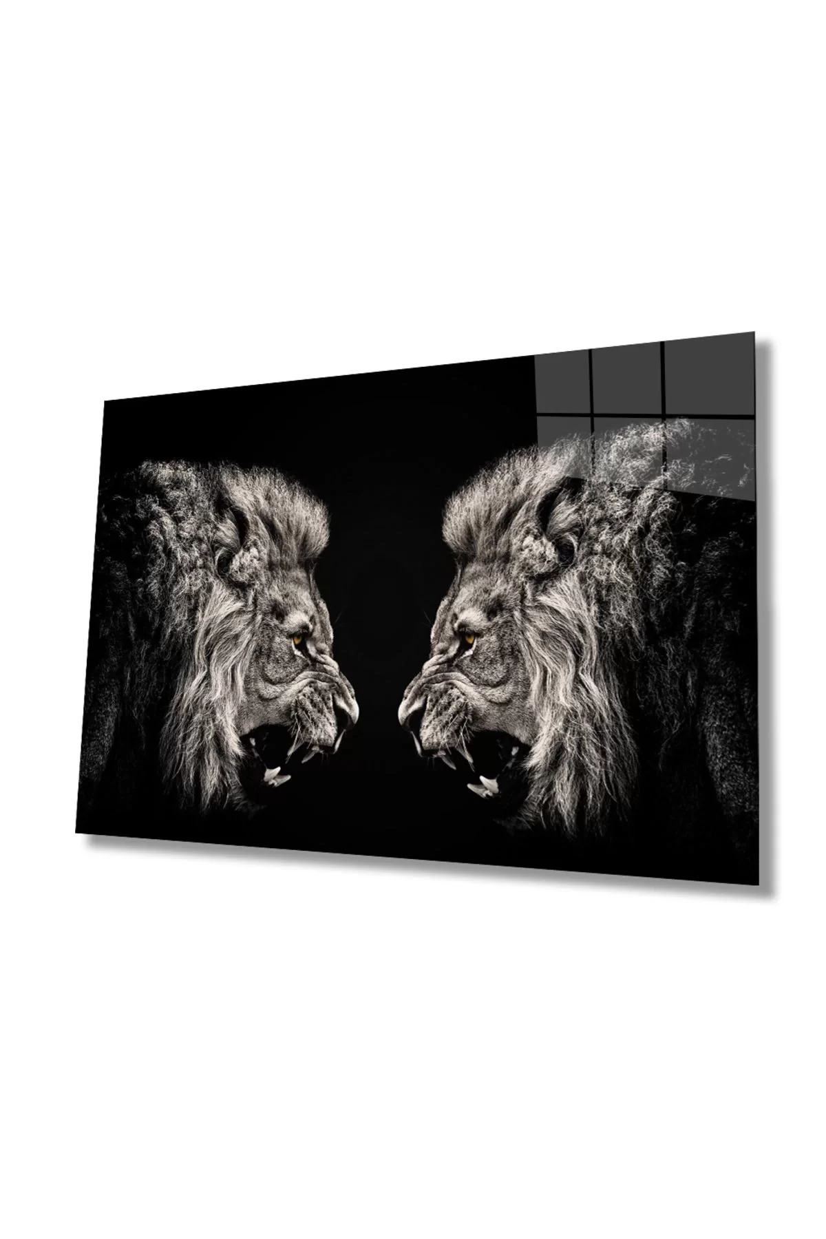 Lion Animal Glass Painting 4mm Durable Tempered Glass