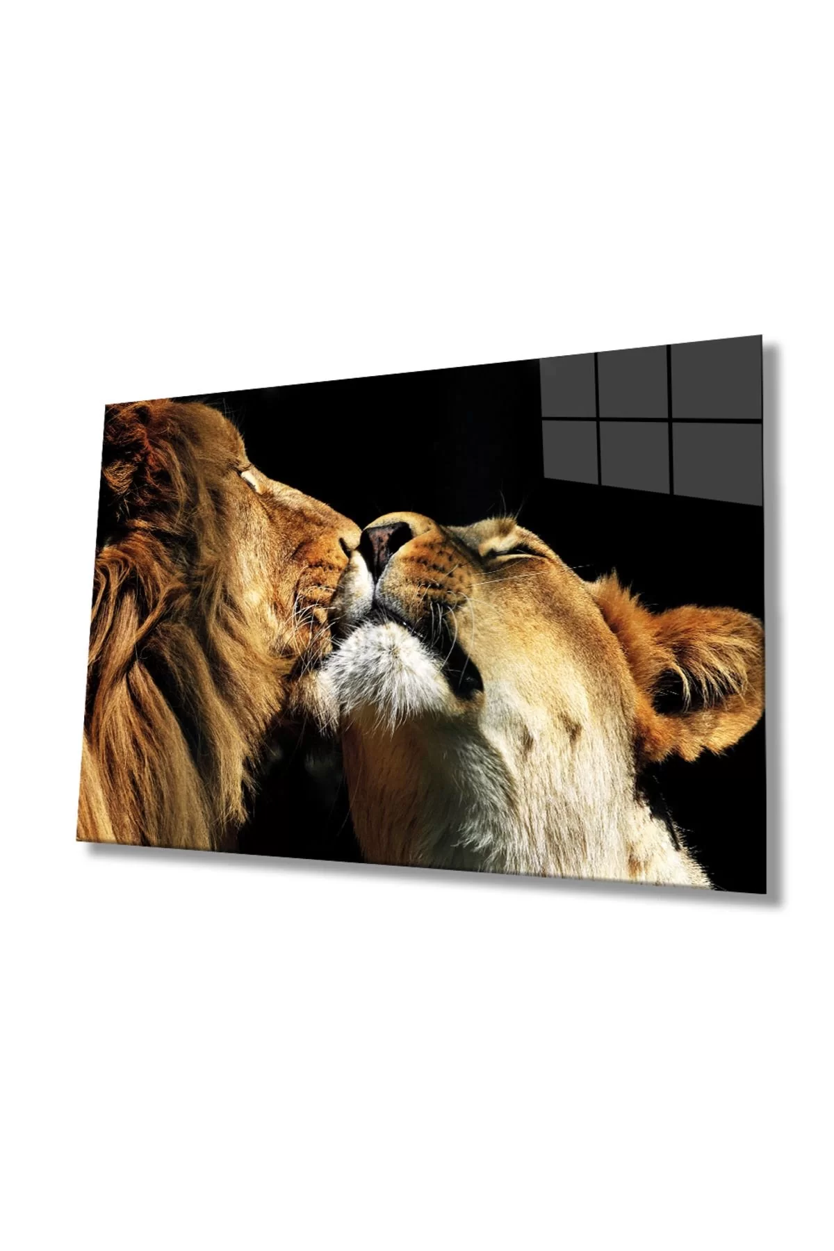 Lion Animal Glass Painting 4mm Durable Tempered Glass