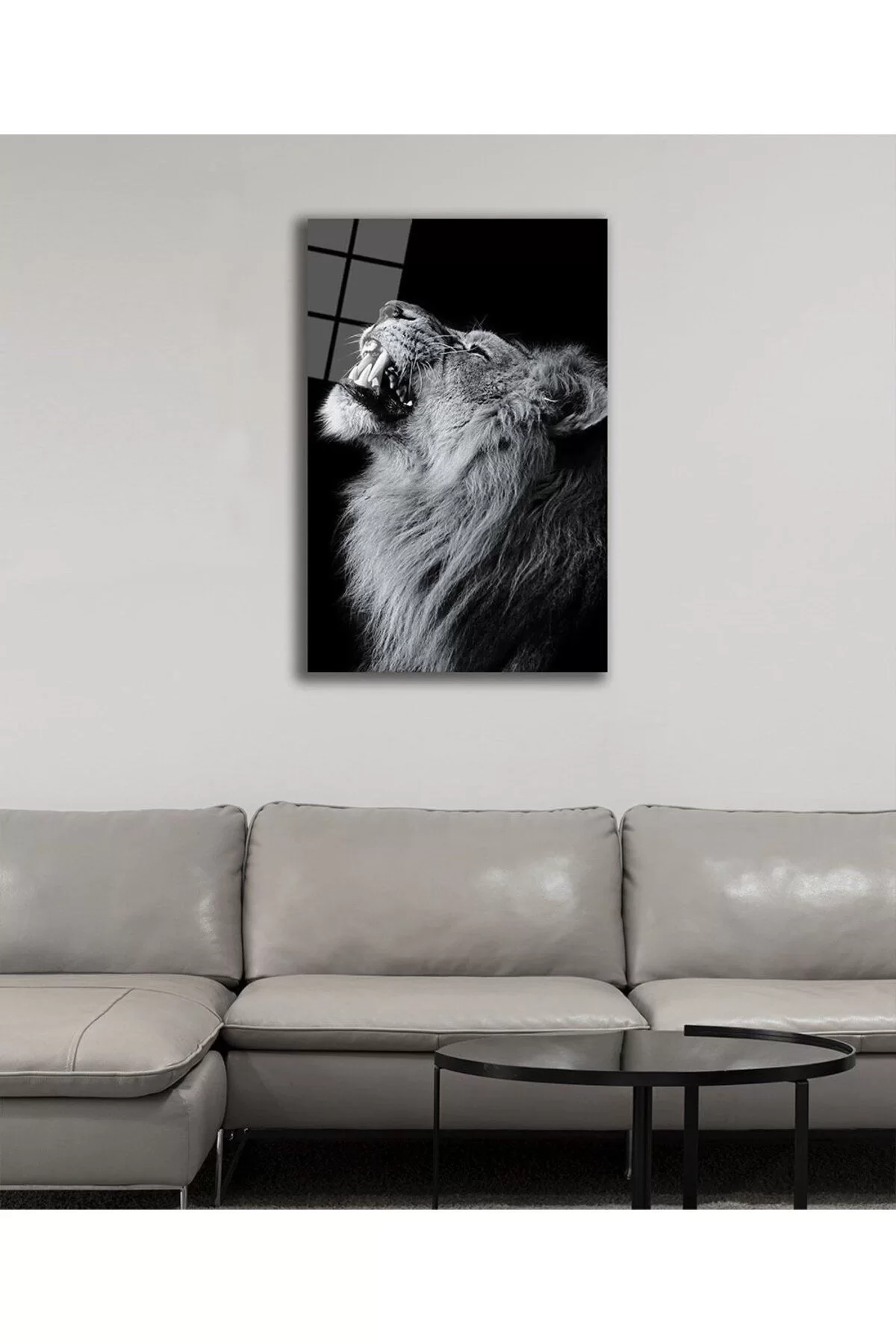 Lion Animal Tempered Glass Painting