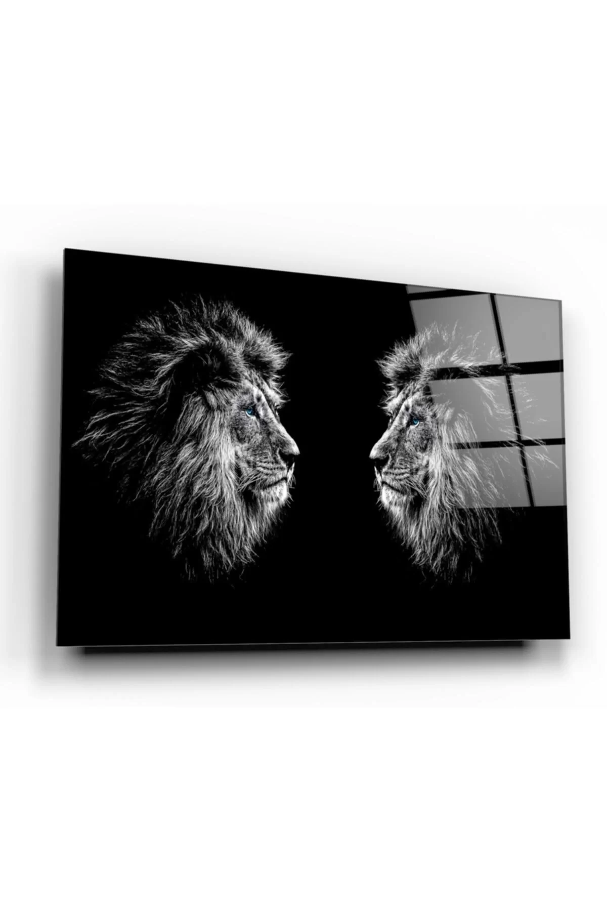 Lions Glass Painting