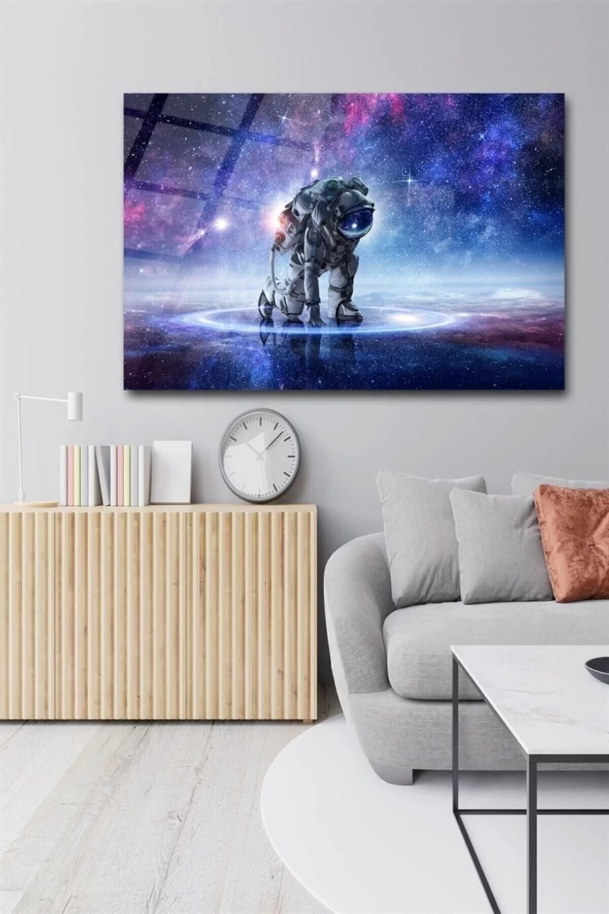 Astronaut Glass Painting Wall Decoration, Home Decoration, Wall Painting, Home Gift