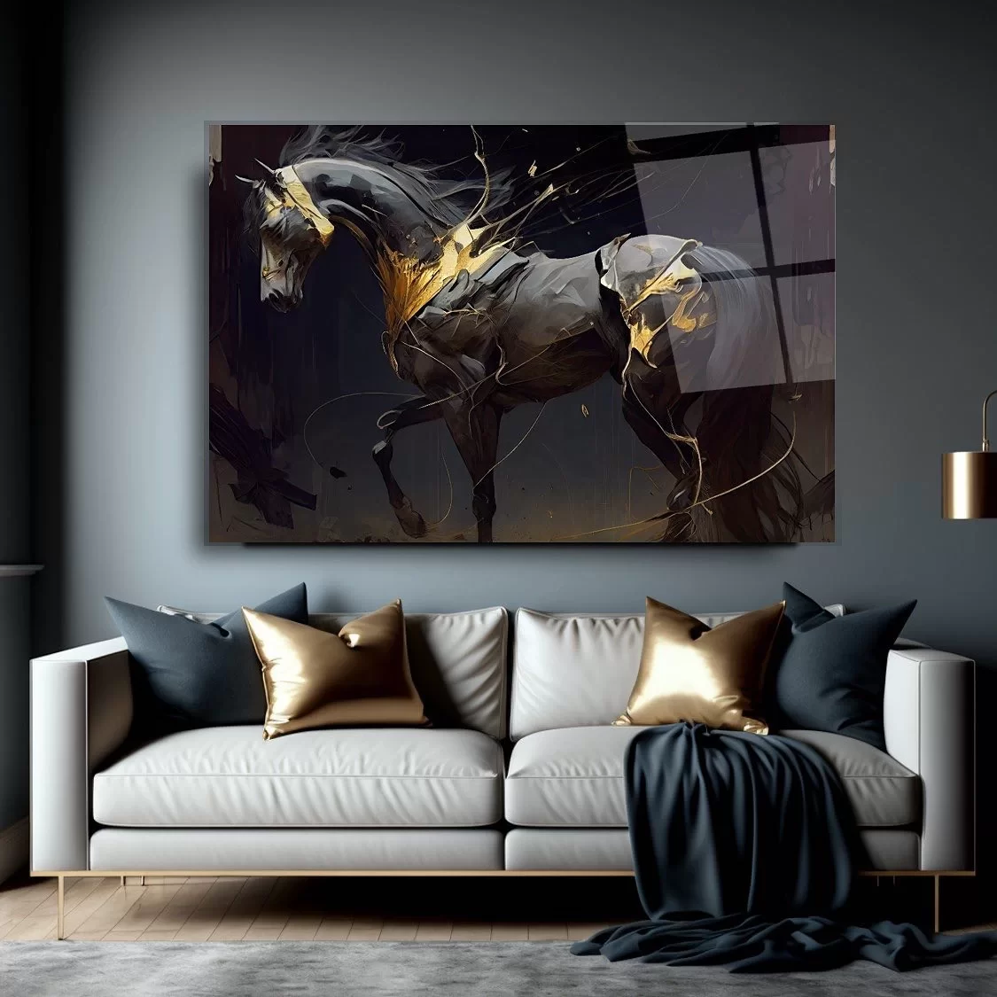 Horse Glass Painting