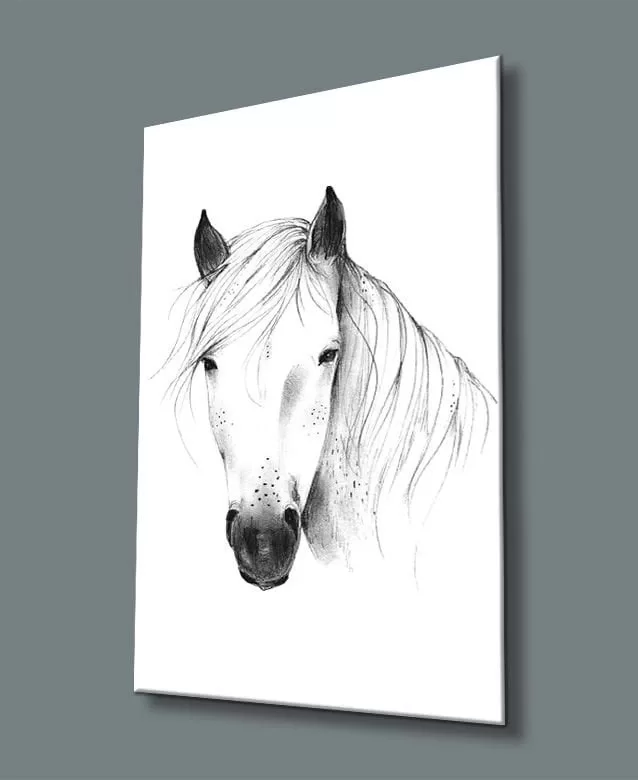 Horse Animal Glass Painting