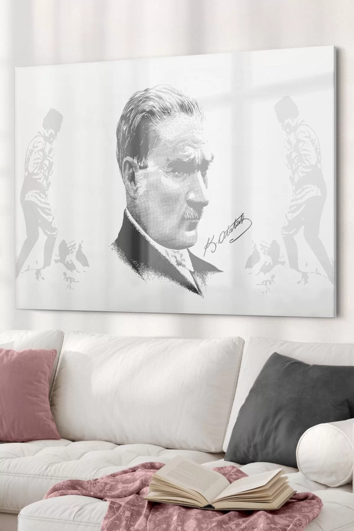 Ataturk | Ataturk Themed Glass Painting | 50x70cm