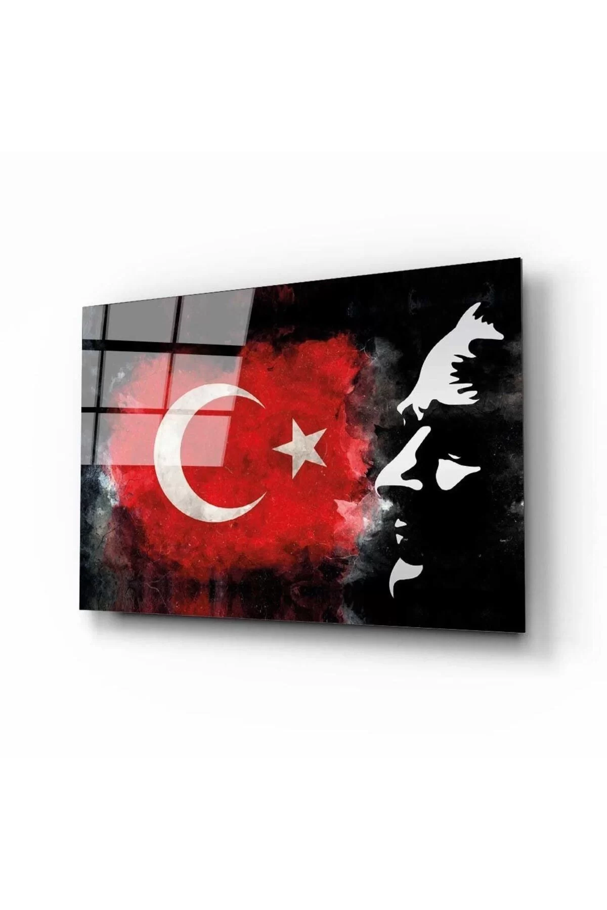 Ataturk Silhouette 4 Mm Tempered Glass Painting