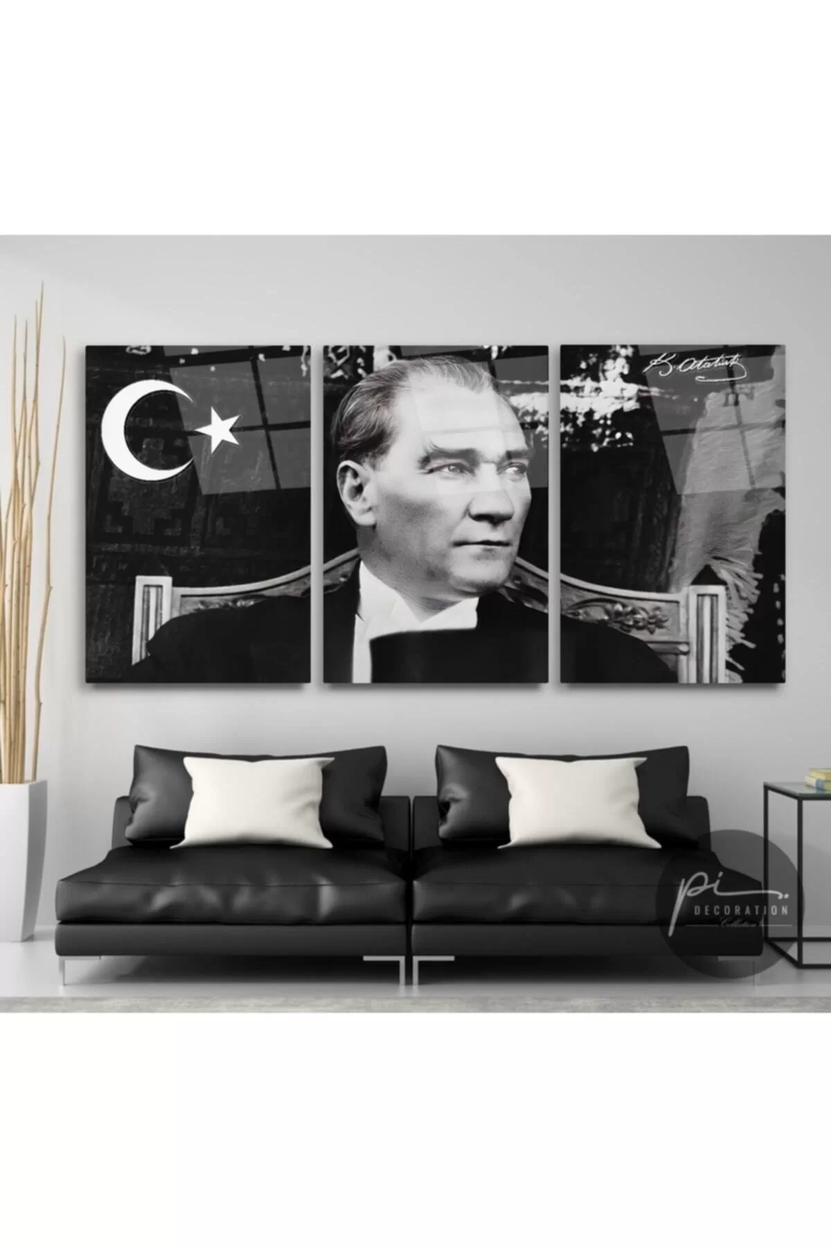 Ataturk Triple Glass Painting