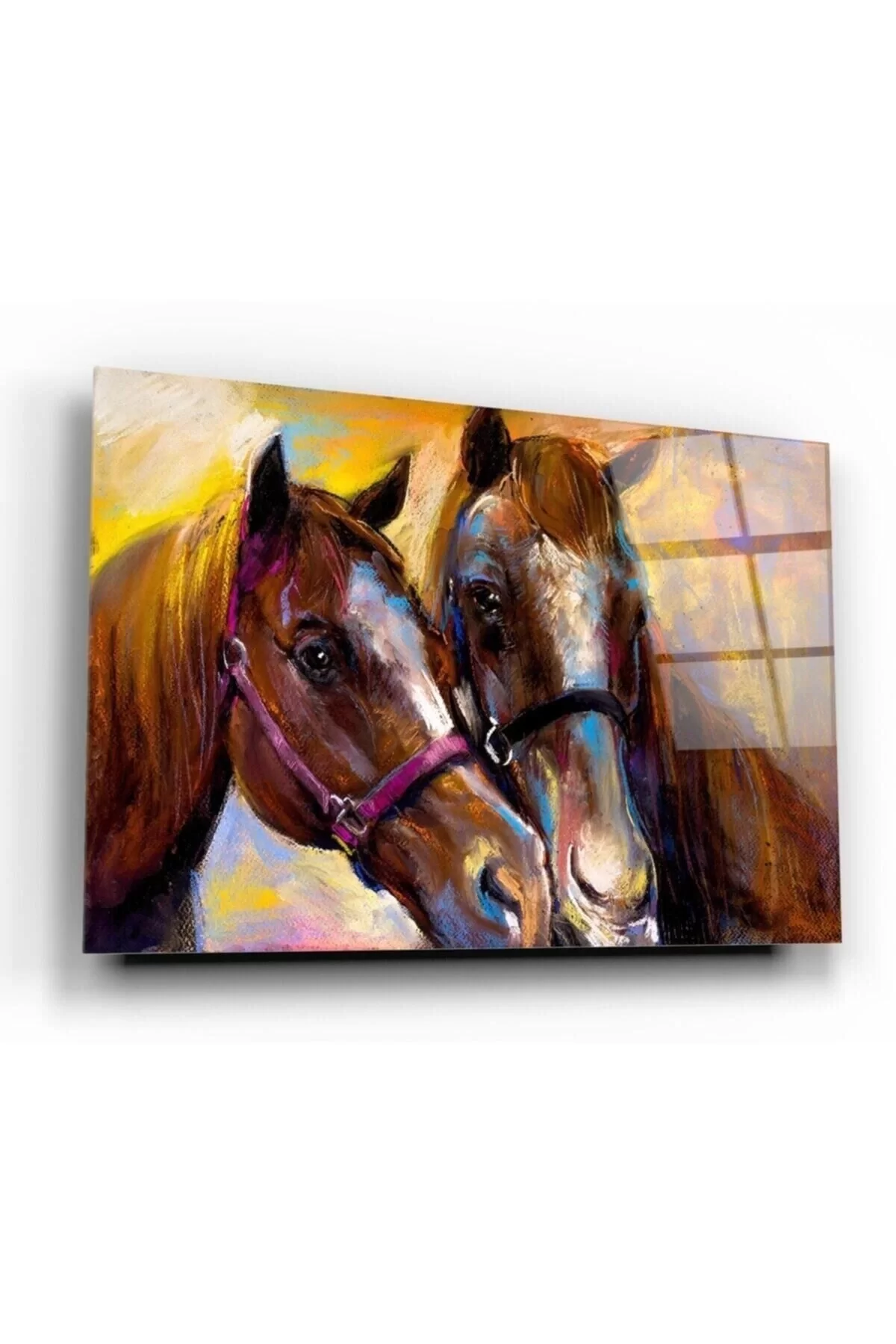 Horses Glass Painting