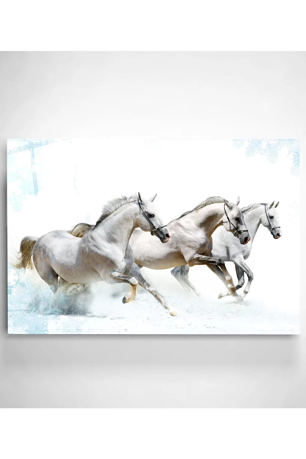 White Horses Glass Painting