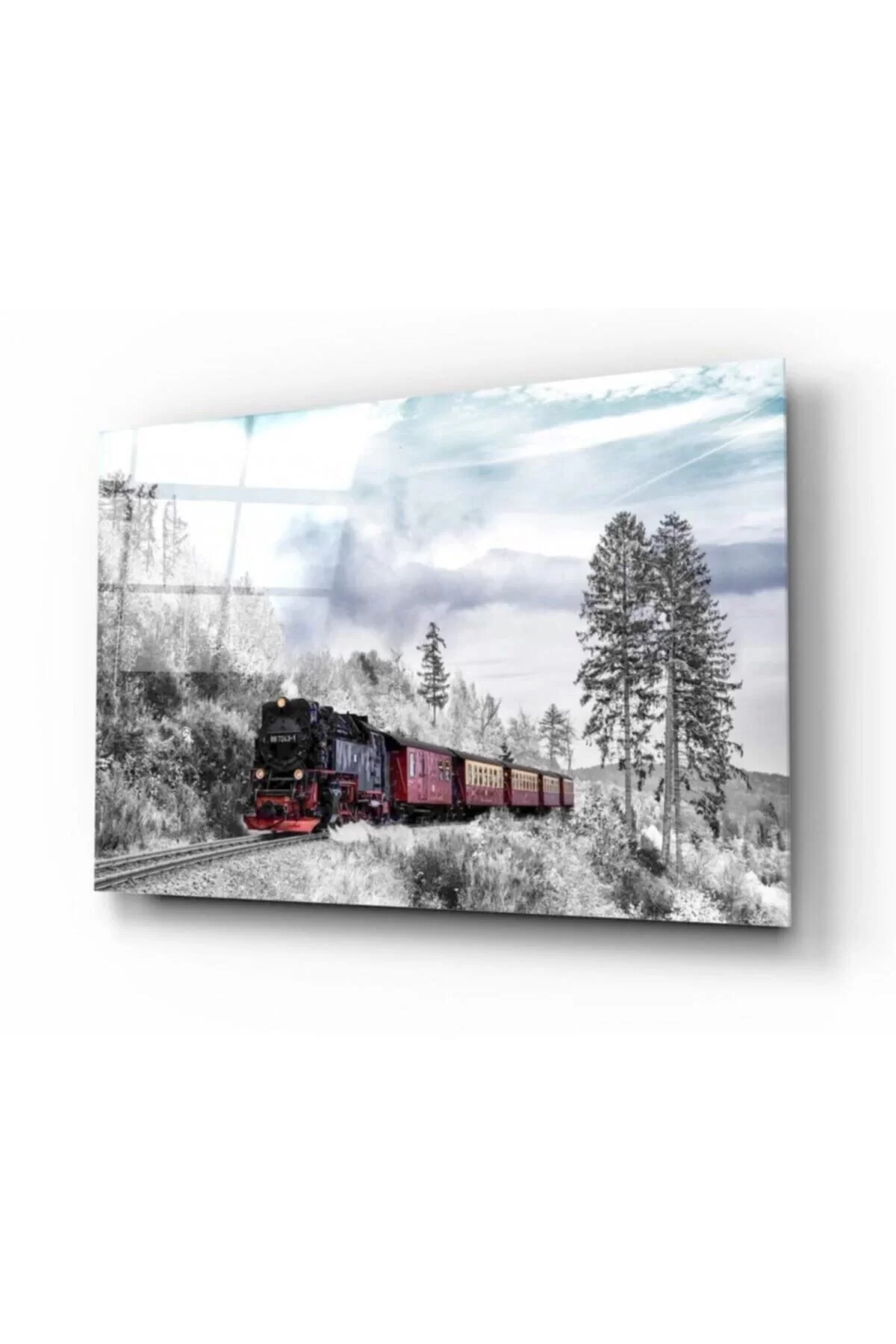 White Train Glass Painting