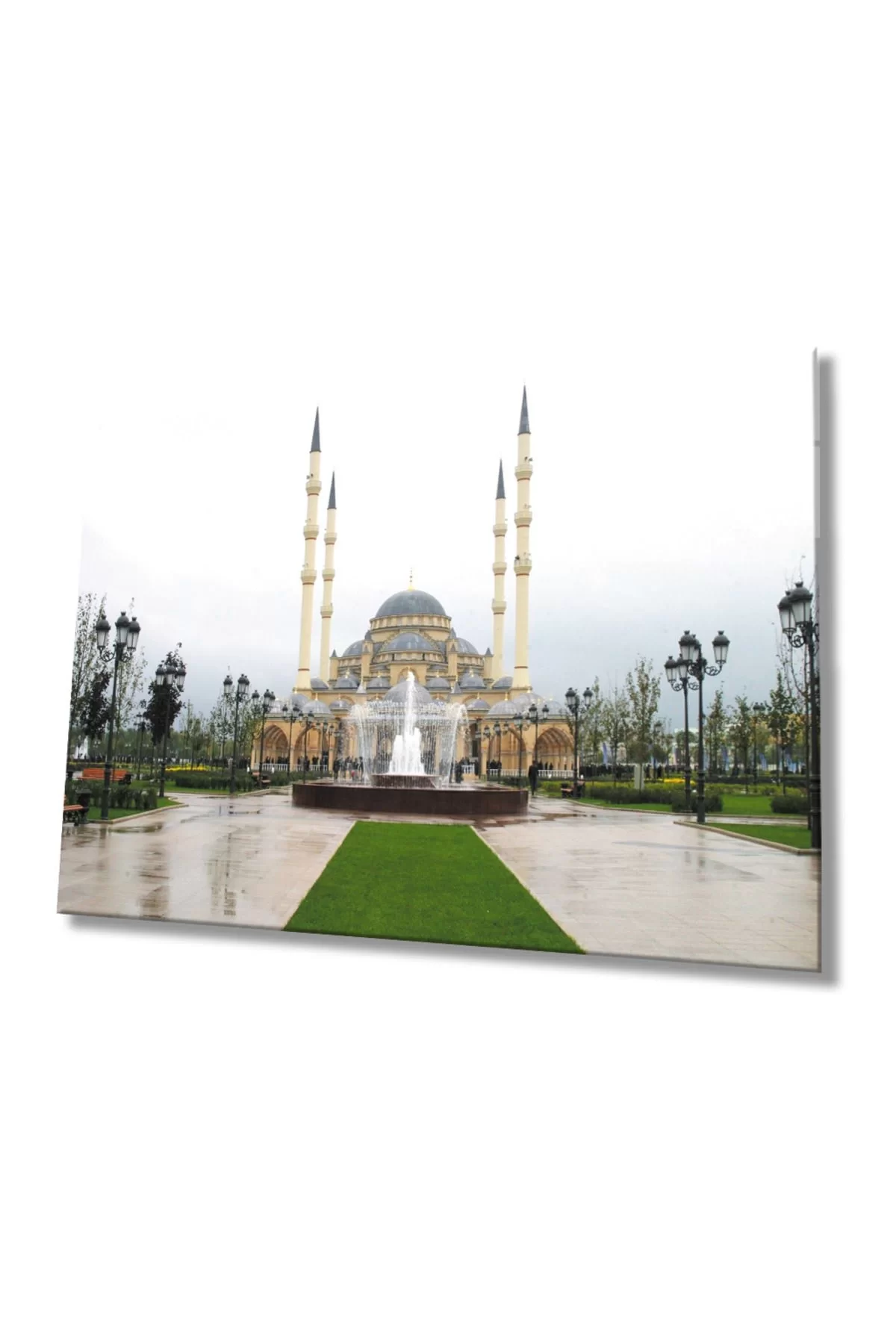 Mosque Landscape 4mm Durable Glass Painting Tempered Glass