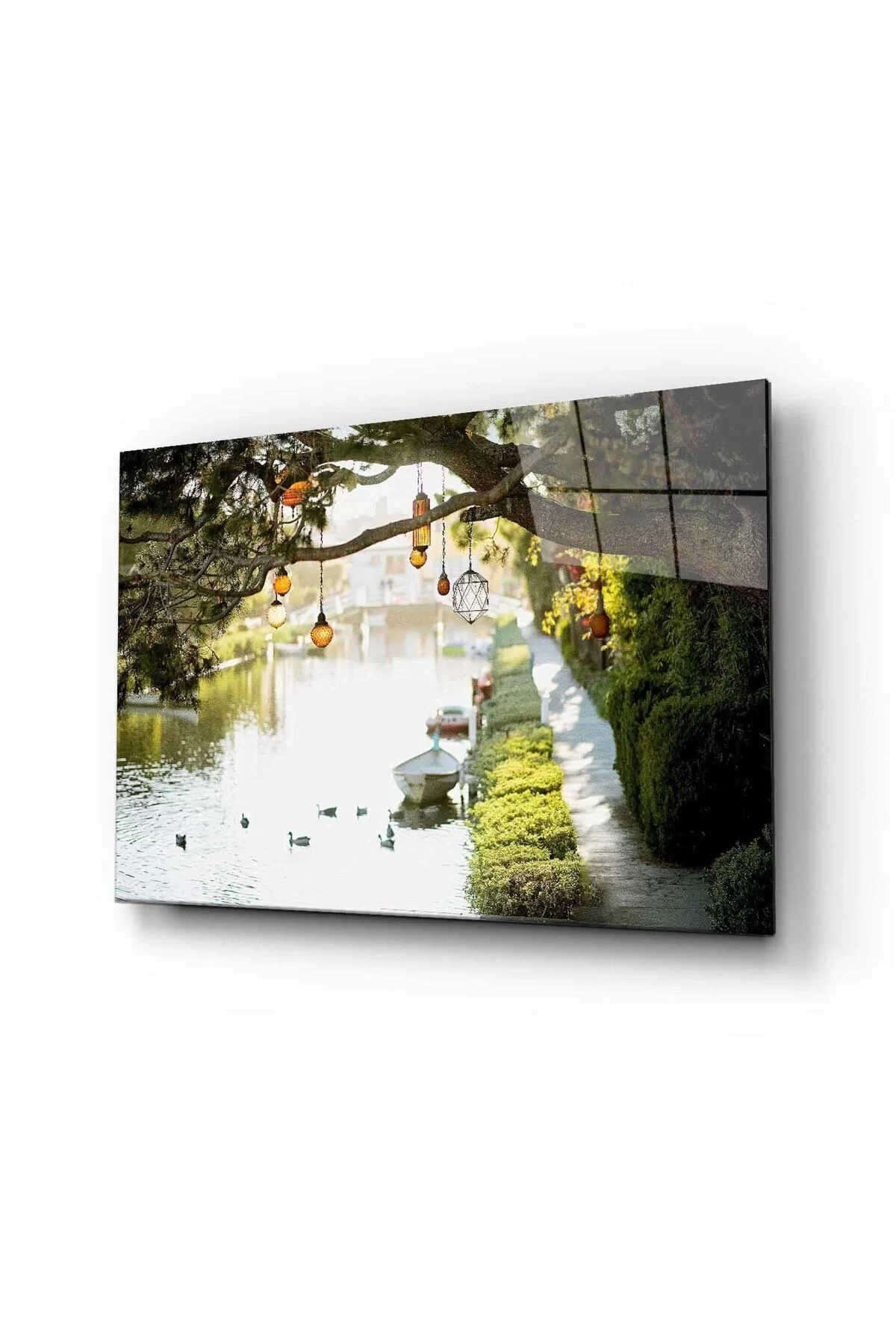 Flower Nature Landscape Glass Table 4mm Durable Tempered Glass