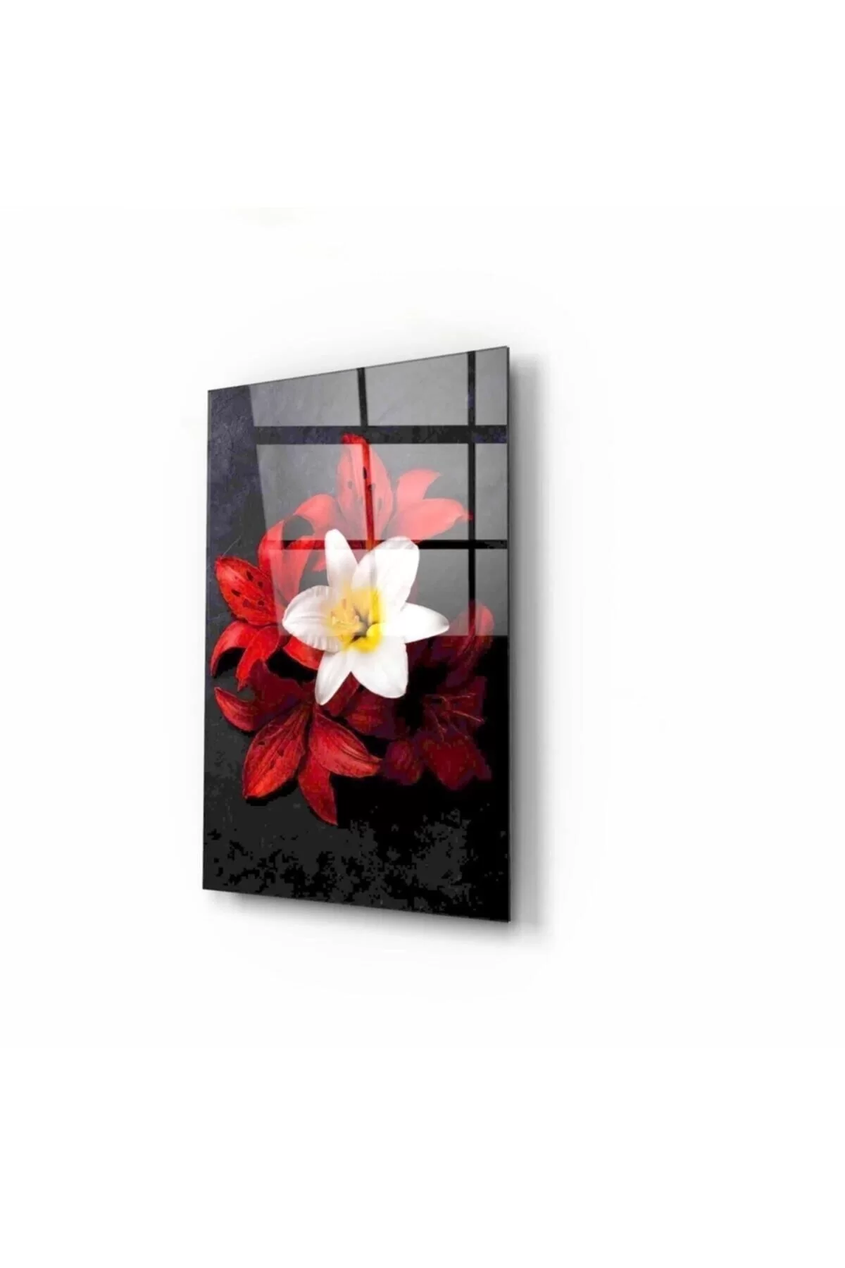 Flowers Glass Table 50x70 Cm