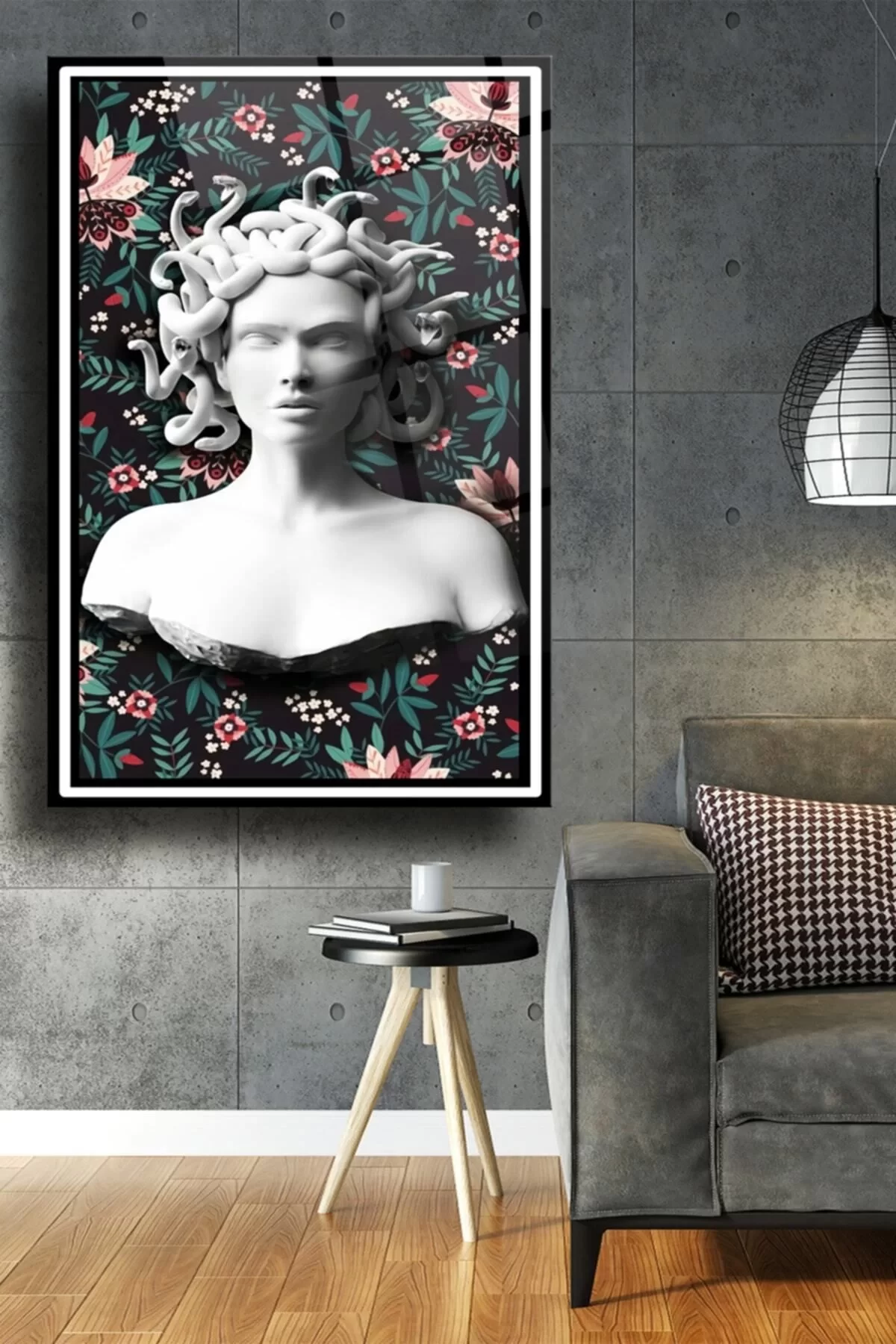 Floral Medusa Glass Painting, Wall Decoration Products