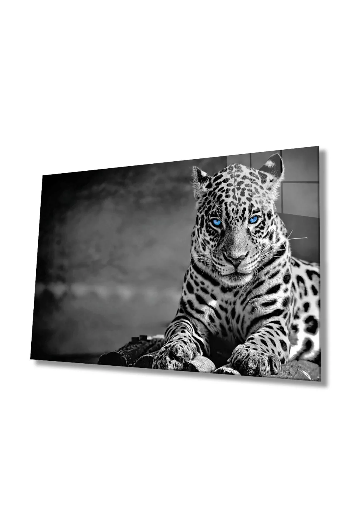 Cheetah Animal Portrait Glass Painting, Home And Office Wall Decoration,