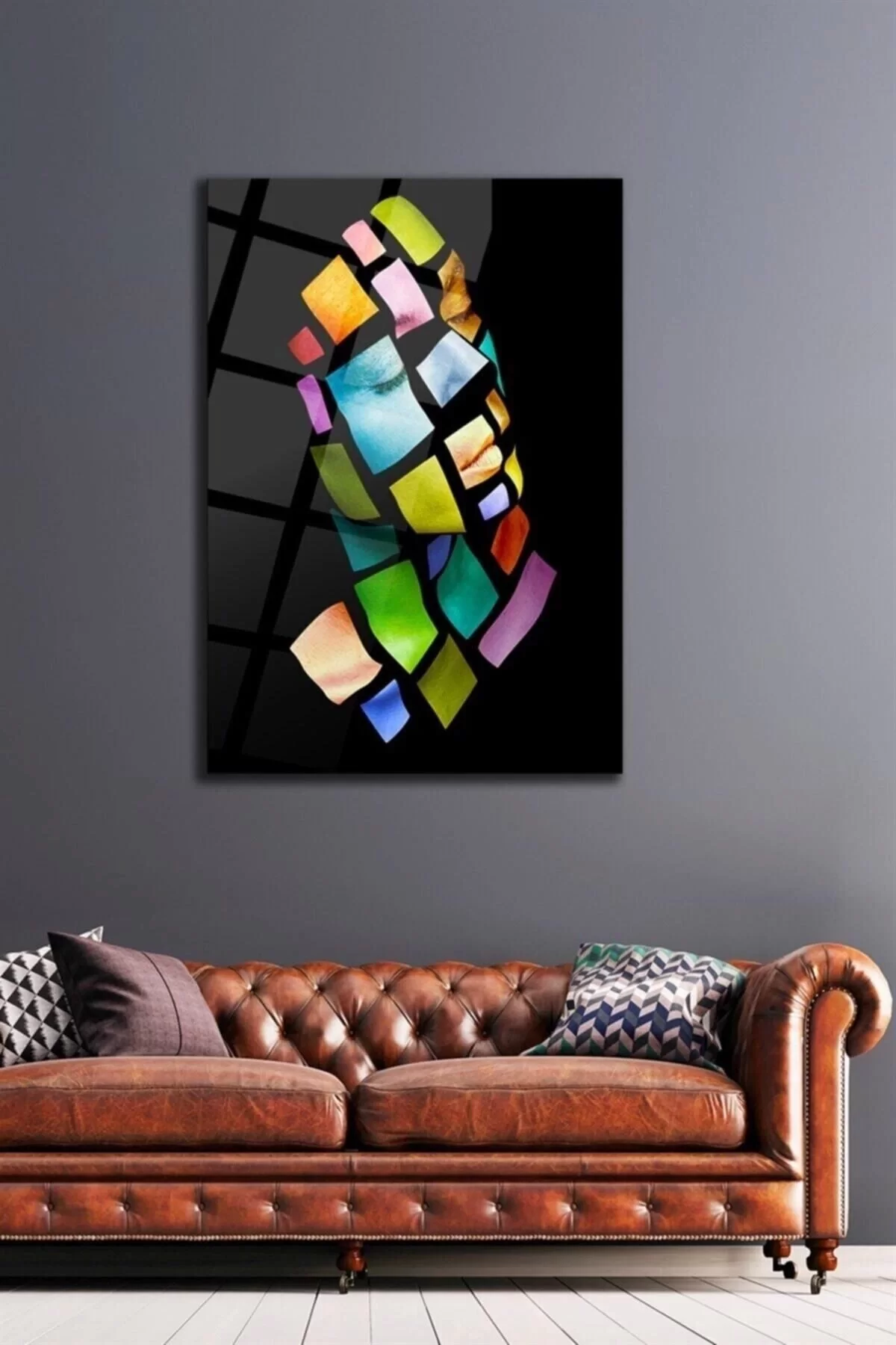 Color Face Glass Painting Wall Decoration