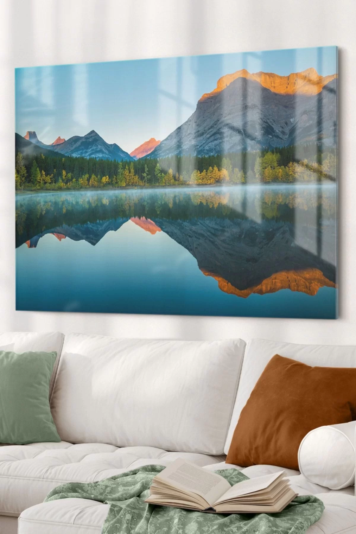 Mountain View | Landscape Themed Glass Painting | 50x70cm