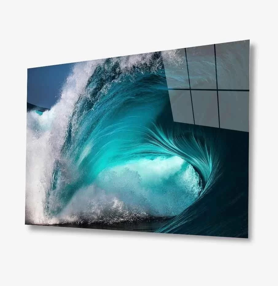 Waves Glass Painting