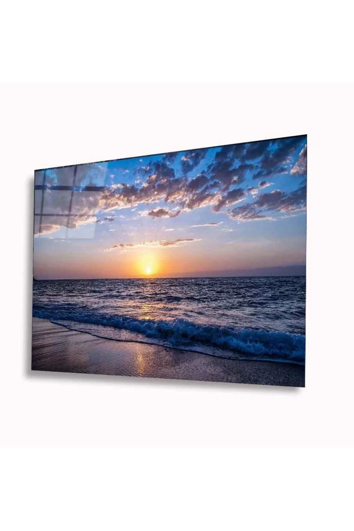 Sea Sunset Glass Table 4mm Durable Tempered Glass