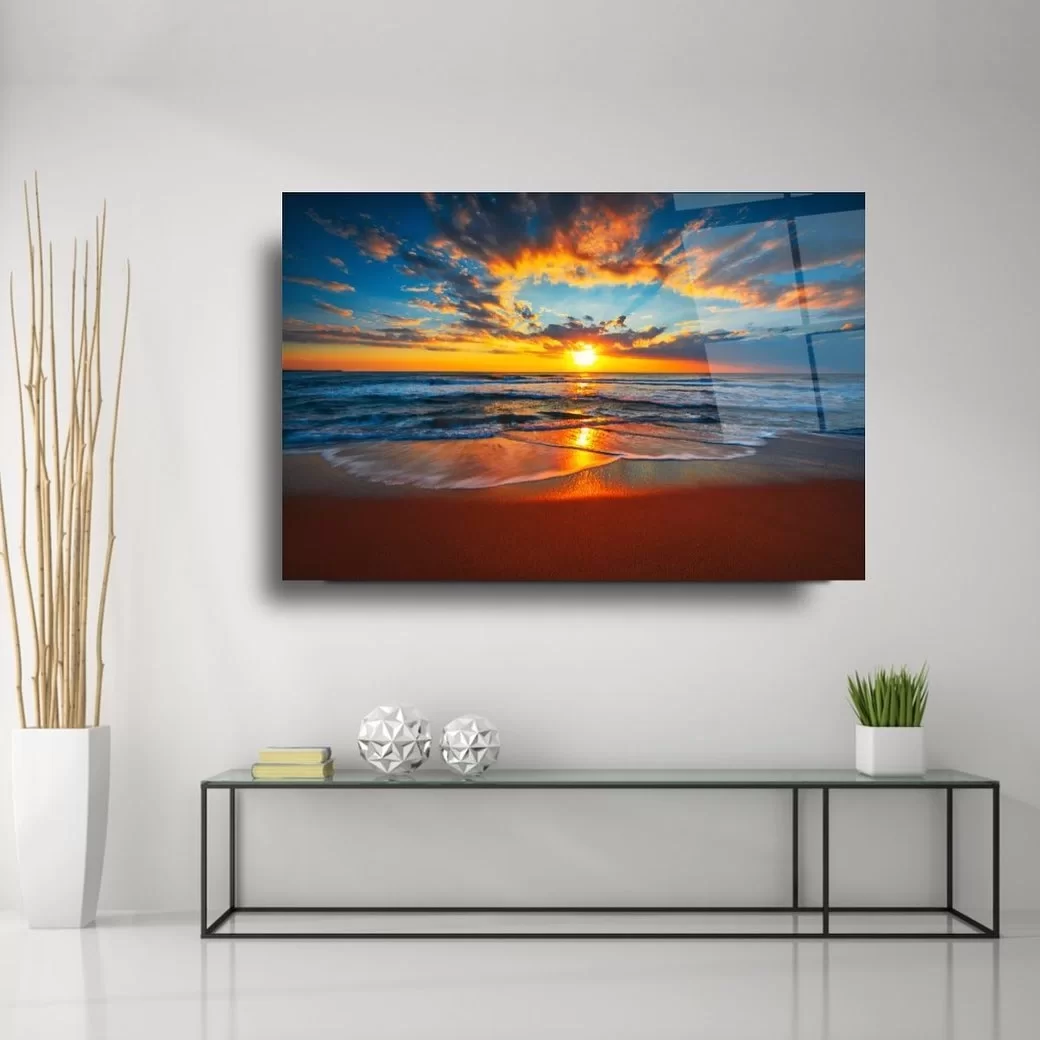 Sea Landscape Artistic Glass Painting