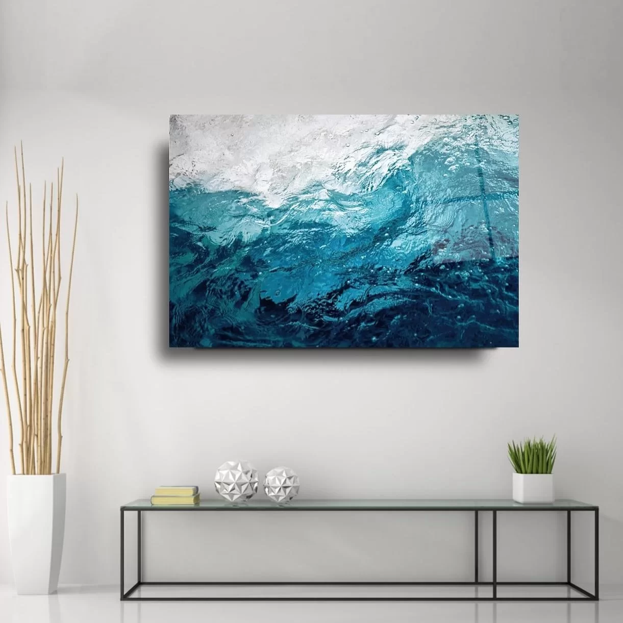 Sea Water Artistic Glass Painting