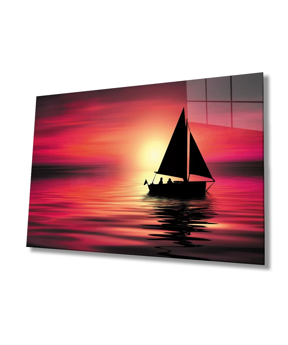 Sunset at Sea Glass Painting Sunset at Sea