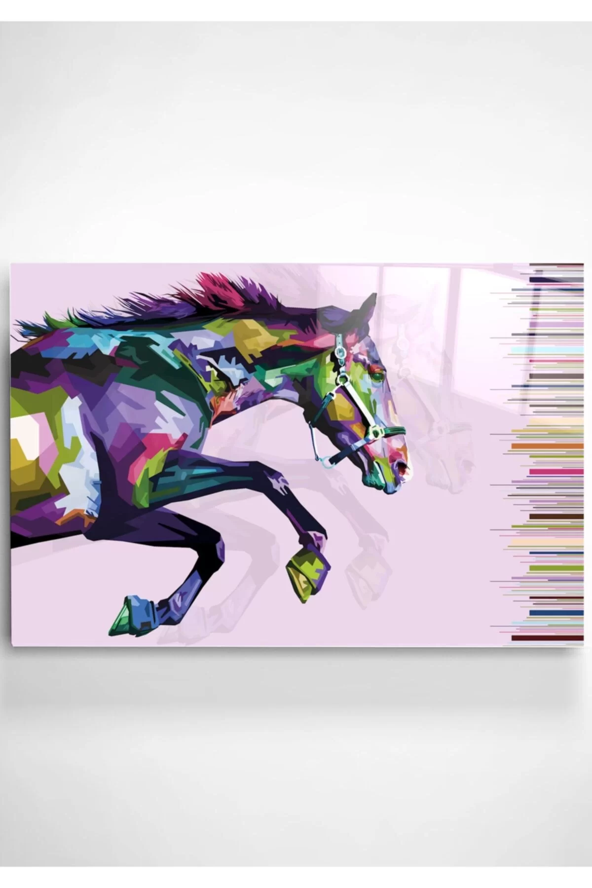 Digi-art Colorful Horse Glass Painting 70x110