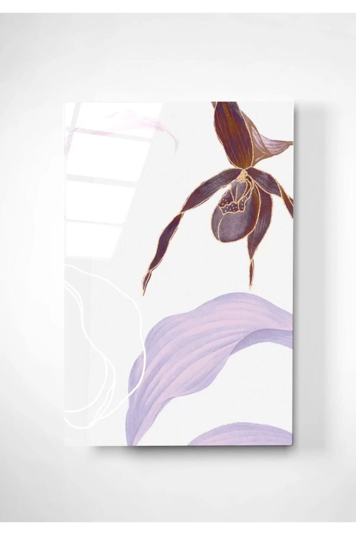 Digi-art Flower White Glass Painting 50x70