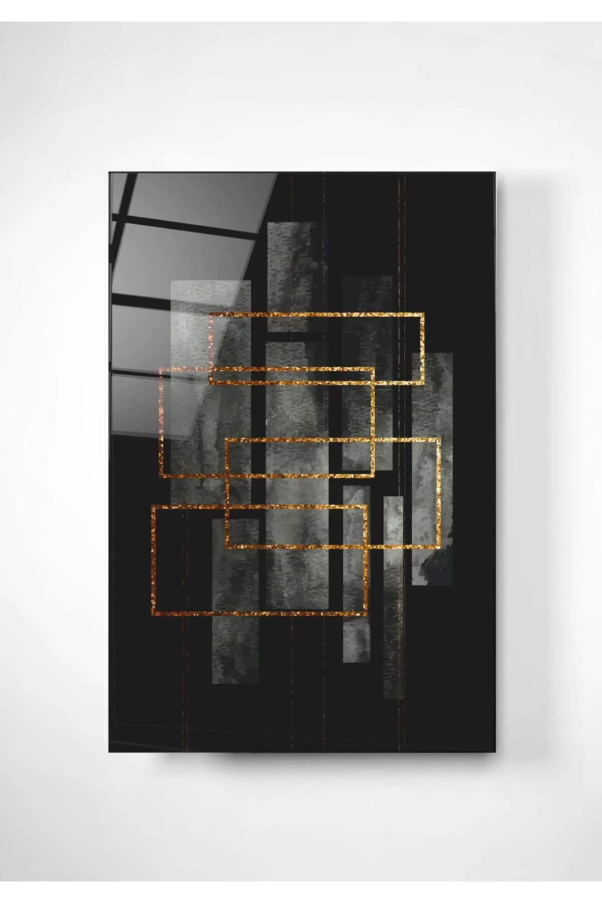 Digi-art Gold & Black Glass Painting 70x110