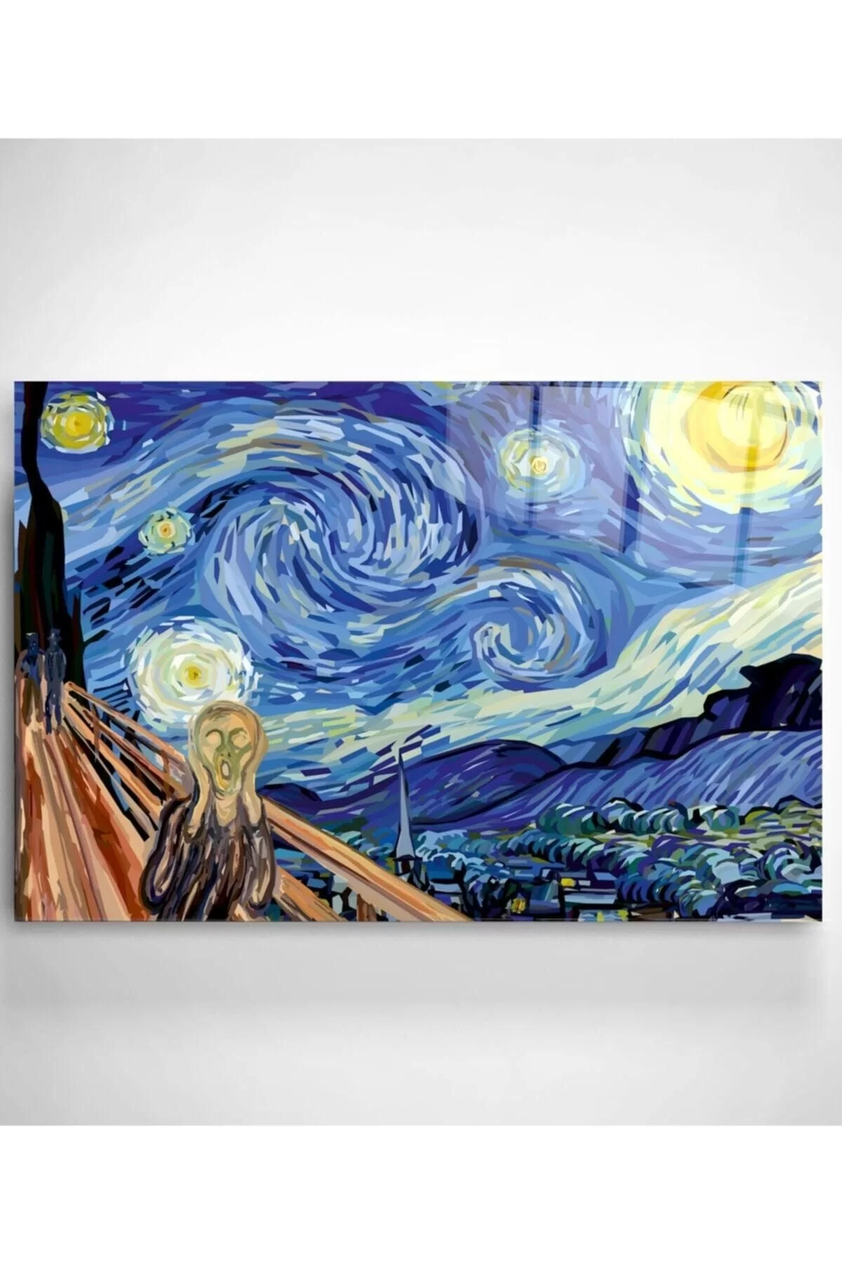 Digi-art Starry Night Vincent Van Gogh Glass Painting 70x110