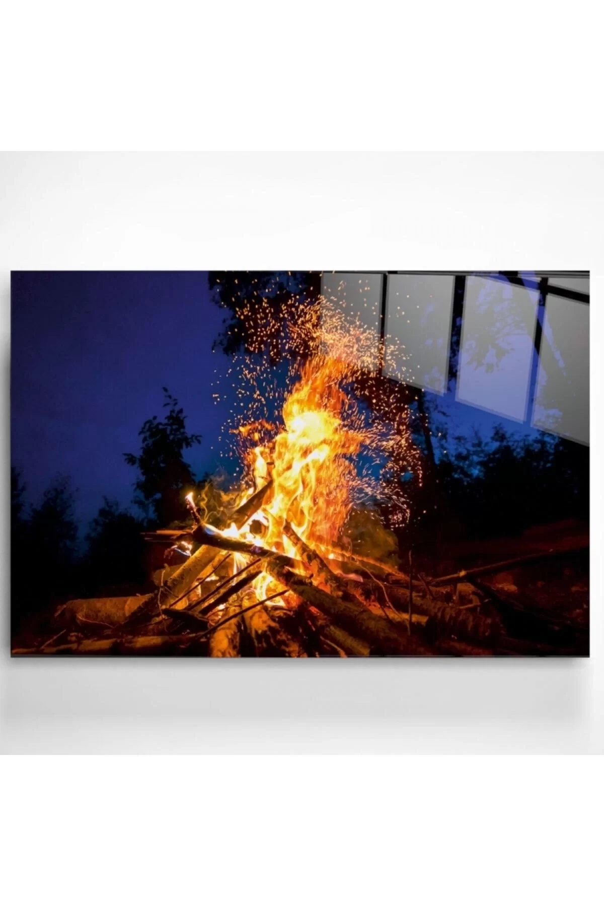 Digi-foto Camp Fire Glass Table 70x110