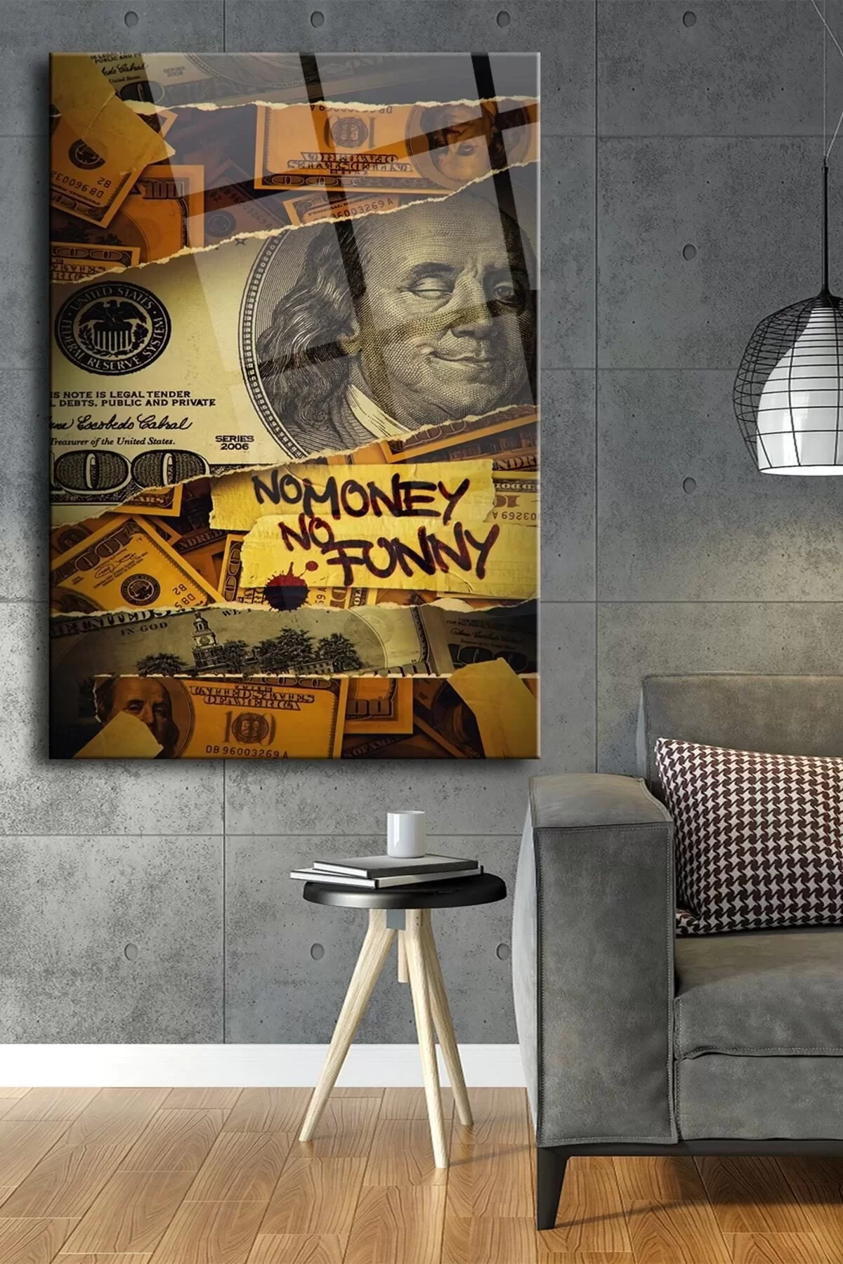 Dollar Money Glass Painting, Wall Decoration Products