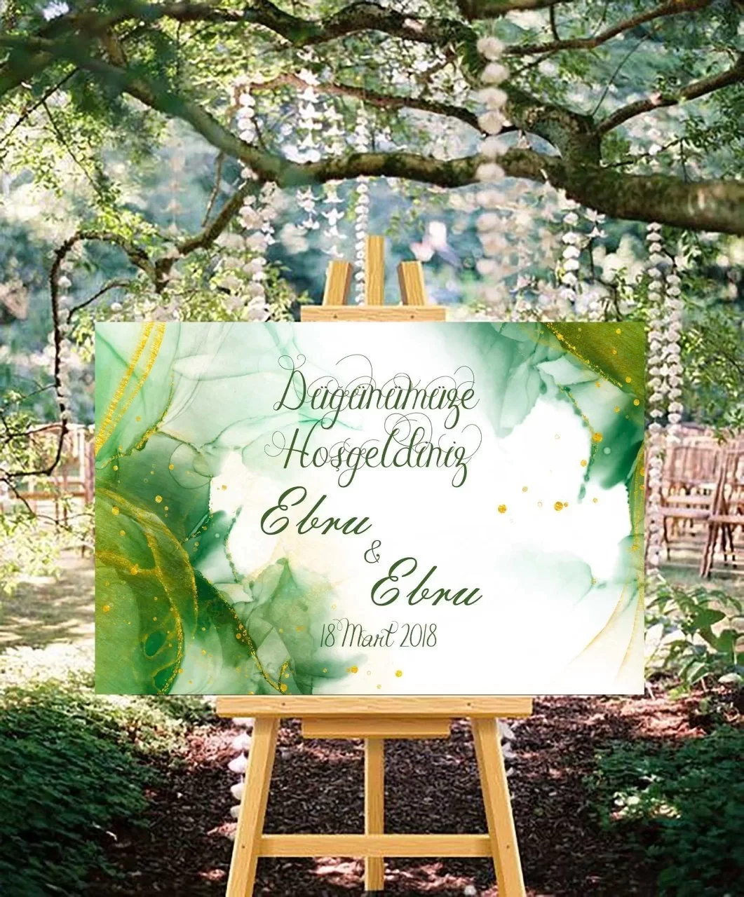 Wedding Engagement Welcome Glass Table