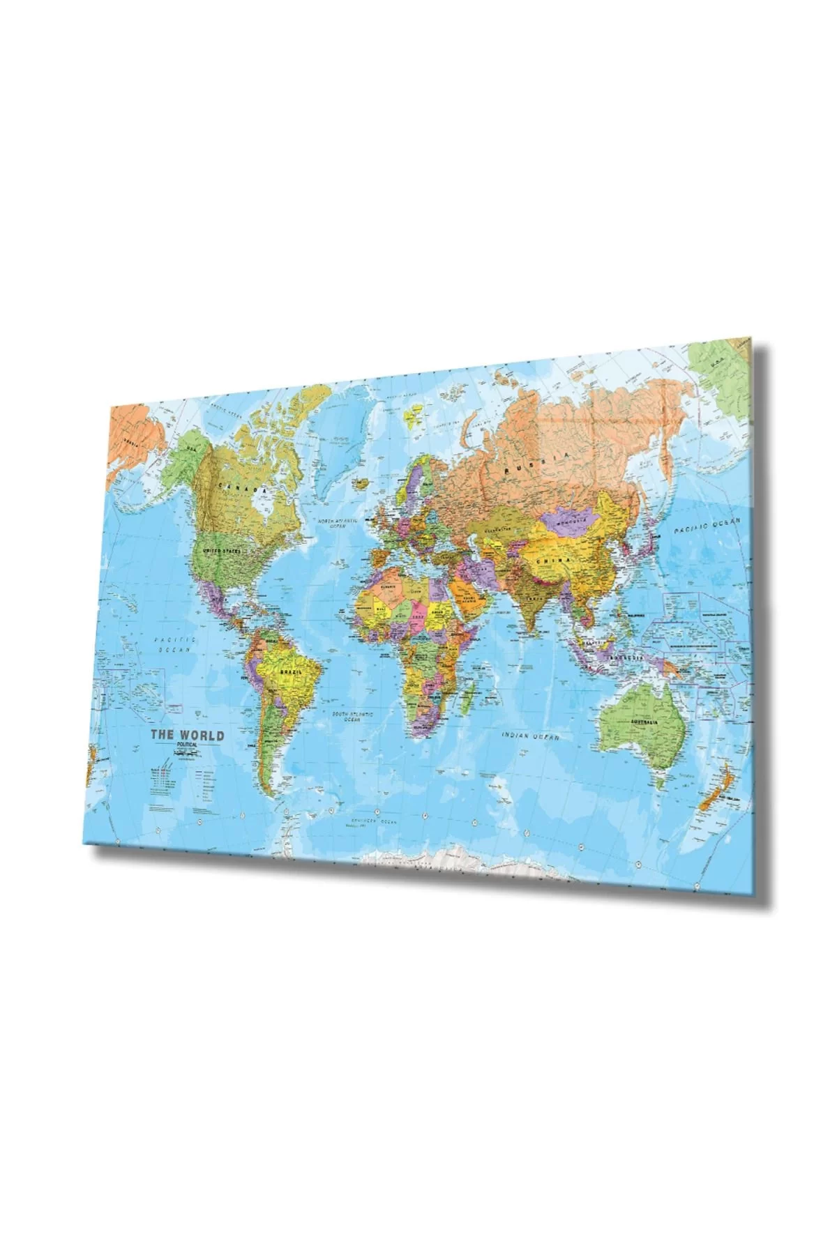 World Map 13 Glass Painting