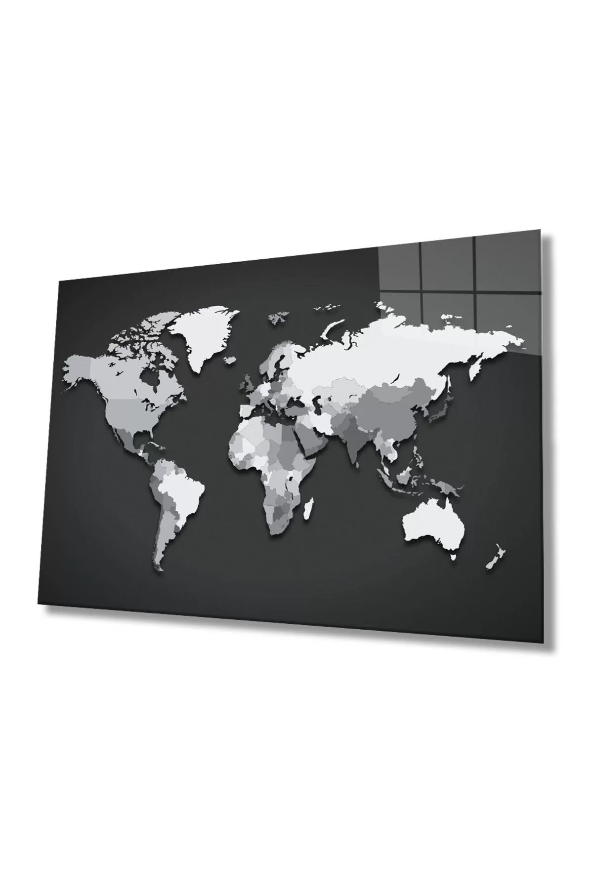 World Map 14 Glass Painting