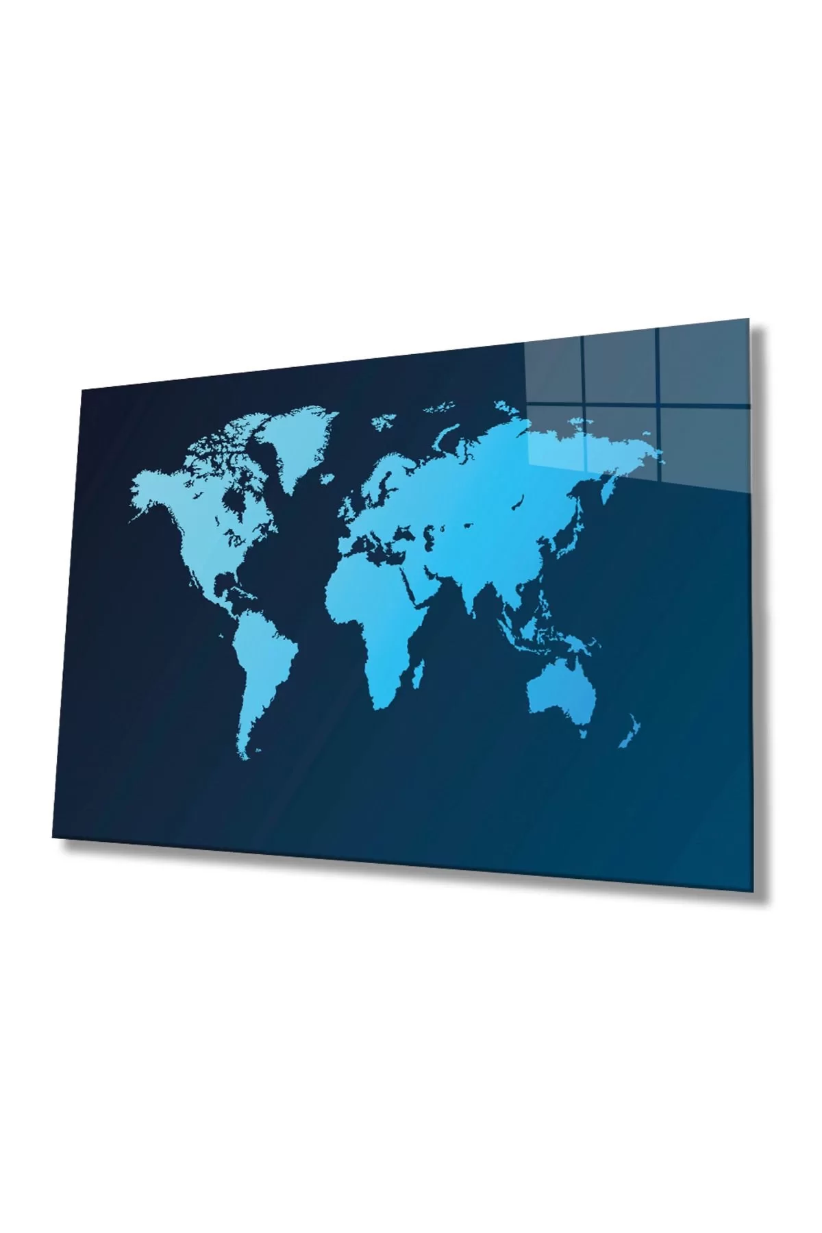 World Map 17 Glass Painting