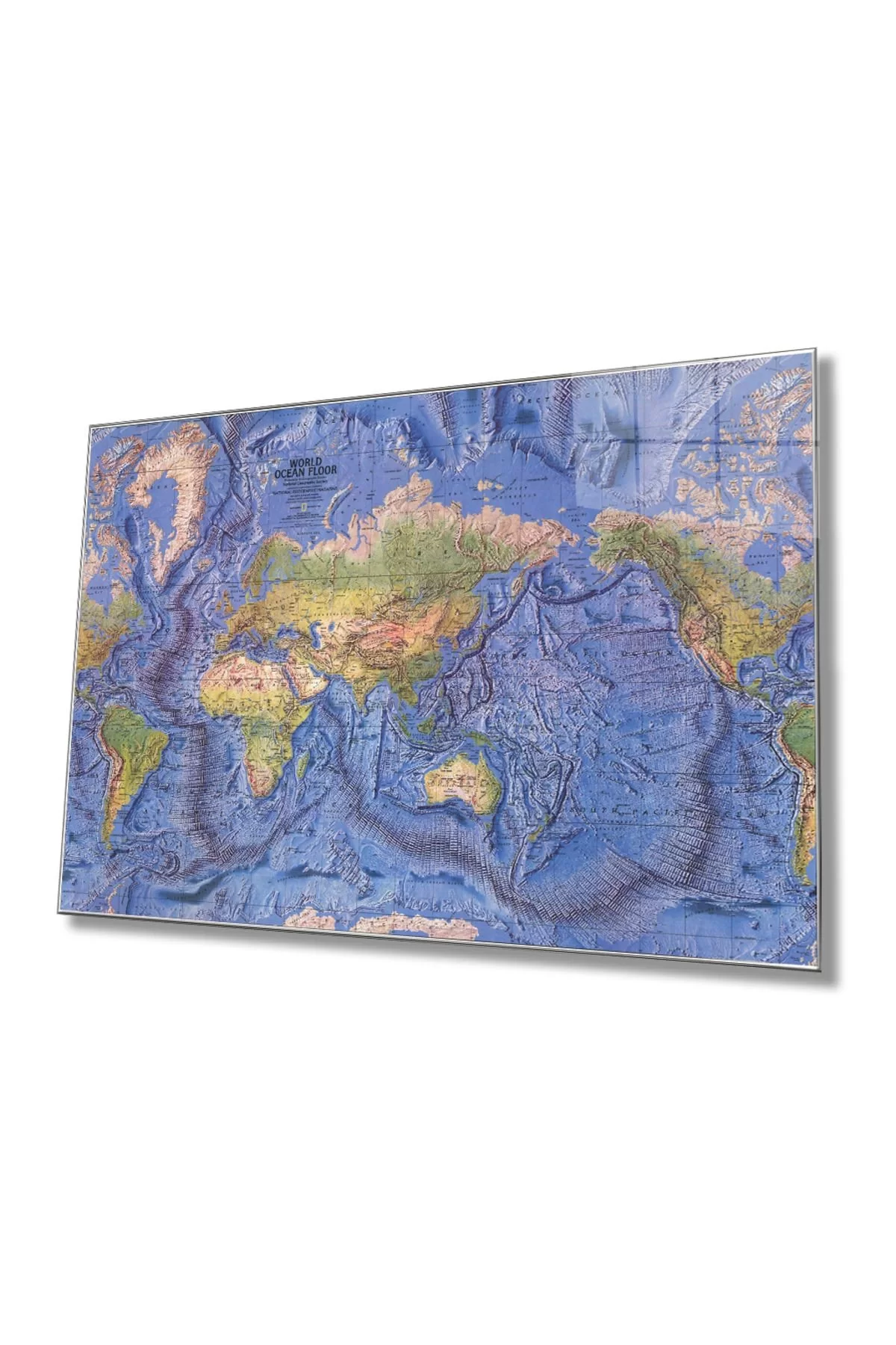 World Map 48 Glass Painting