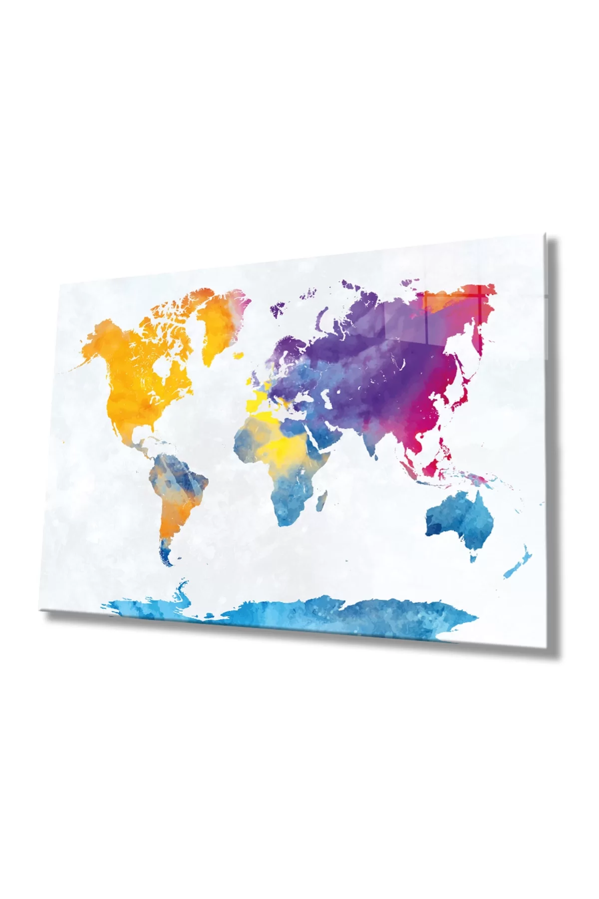 World Map 51 Glass Painting