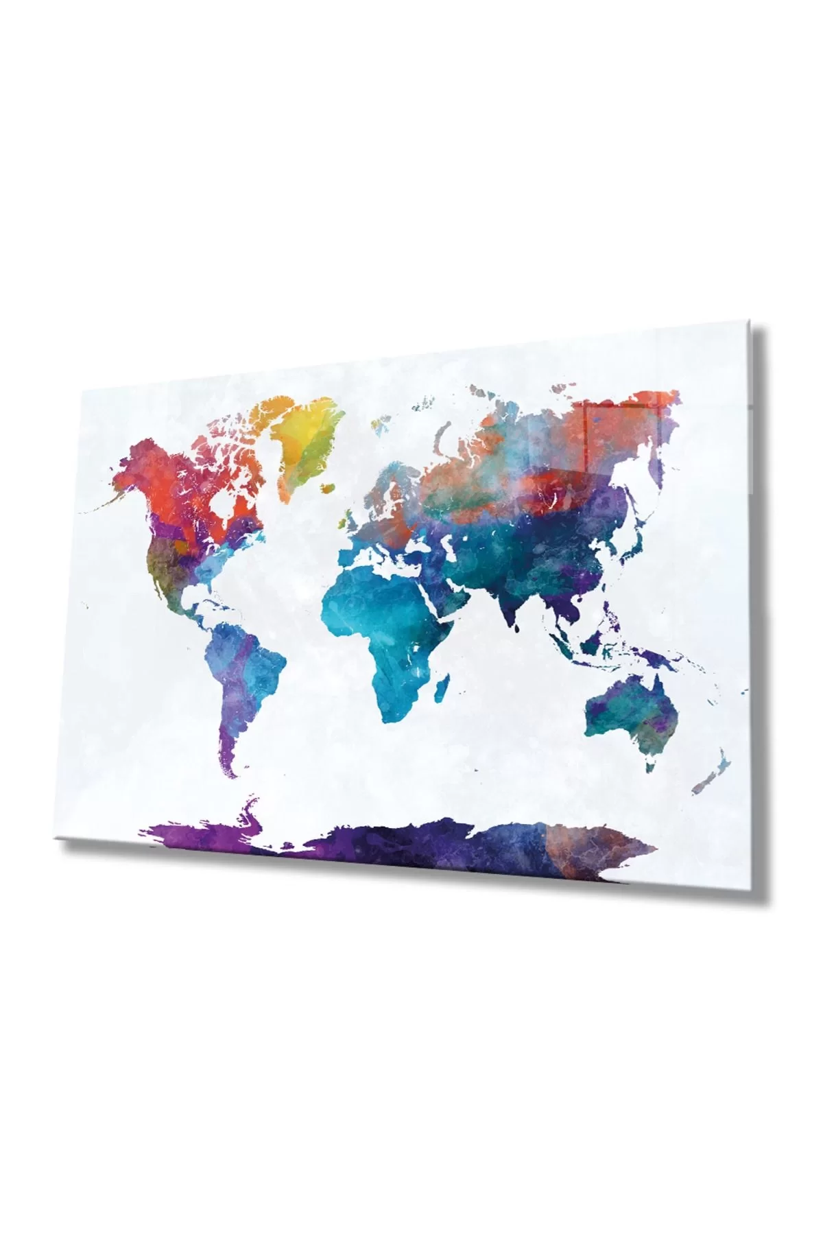 World Map 52 Glass Painting