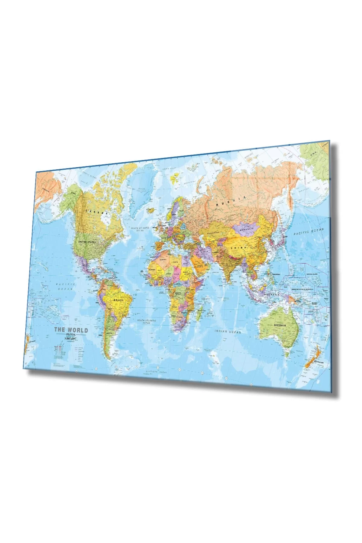 World Map 59 Glass Painting