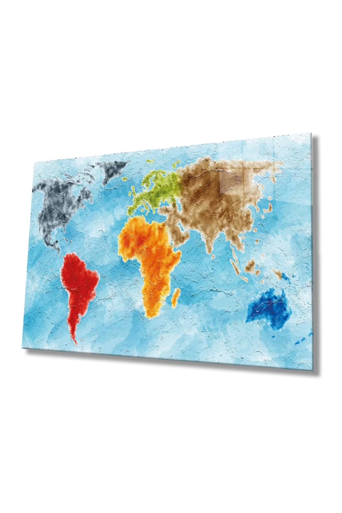 World Map 74 Glass Painting